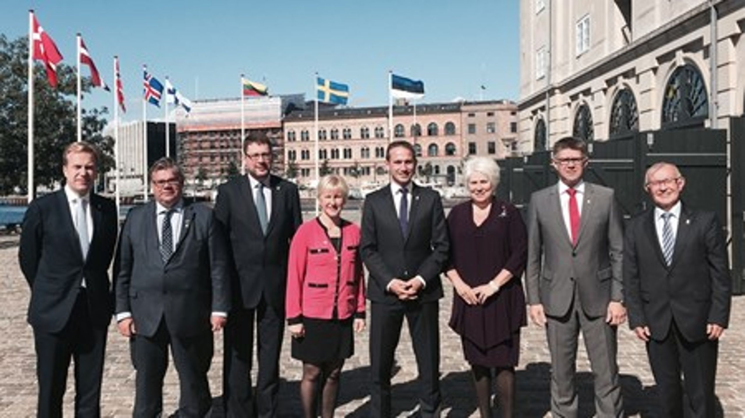 Udenrigsministrene fra de otte nordiske og baltiske lande.