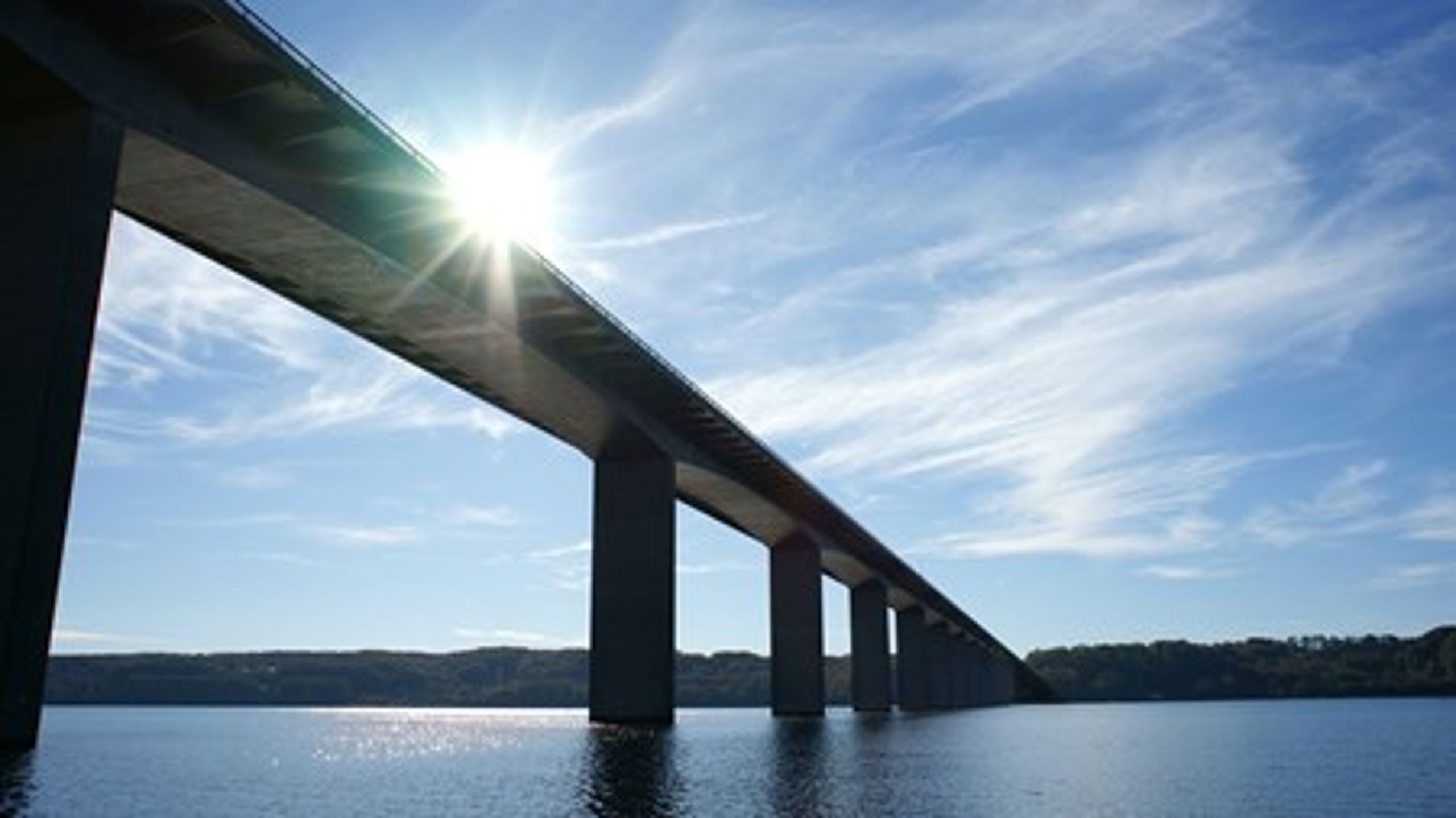 En timemodel kræver blandt en togbro over Vejle Fjord.&nbsp;