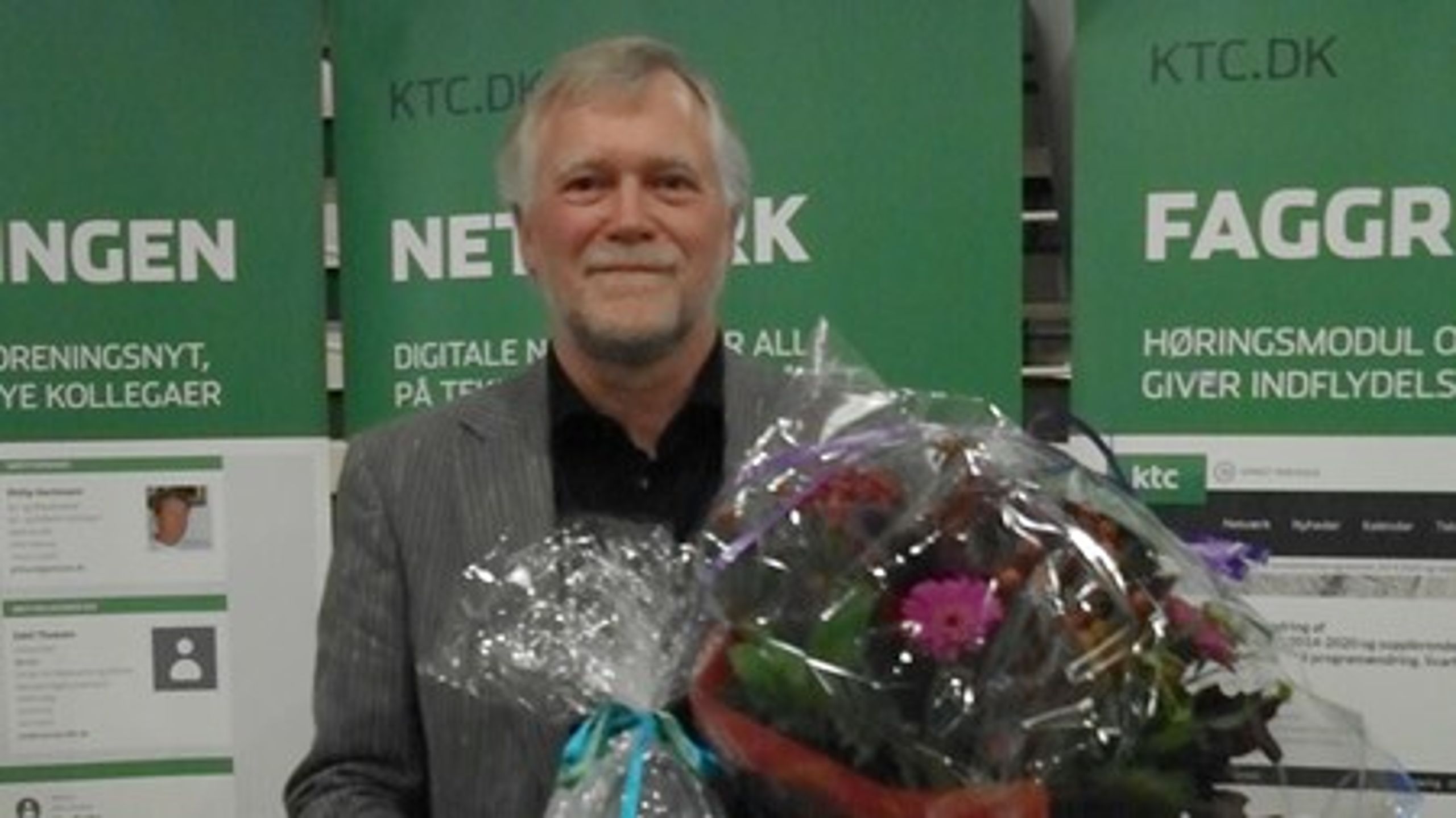 Jørgen Jørgensen, chef for Natur og Vand, Viborg Kommune, der modtog KTC-prisen på Energi Viborg Vand A/S og Viborg Kommunes&nbsp;vegne.