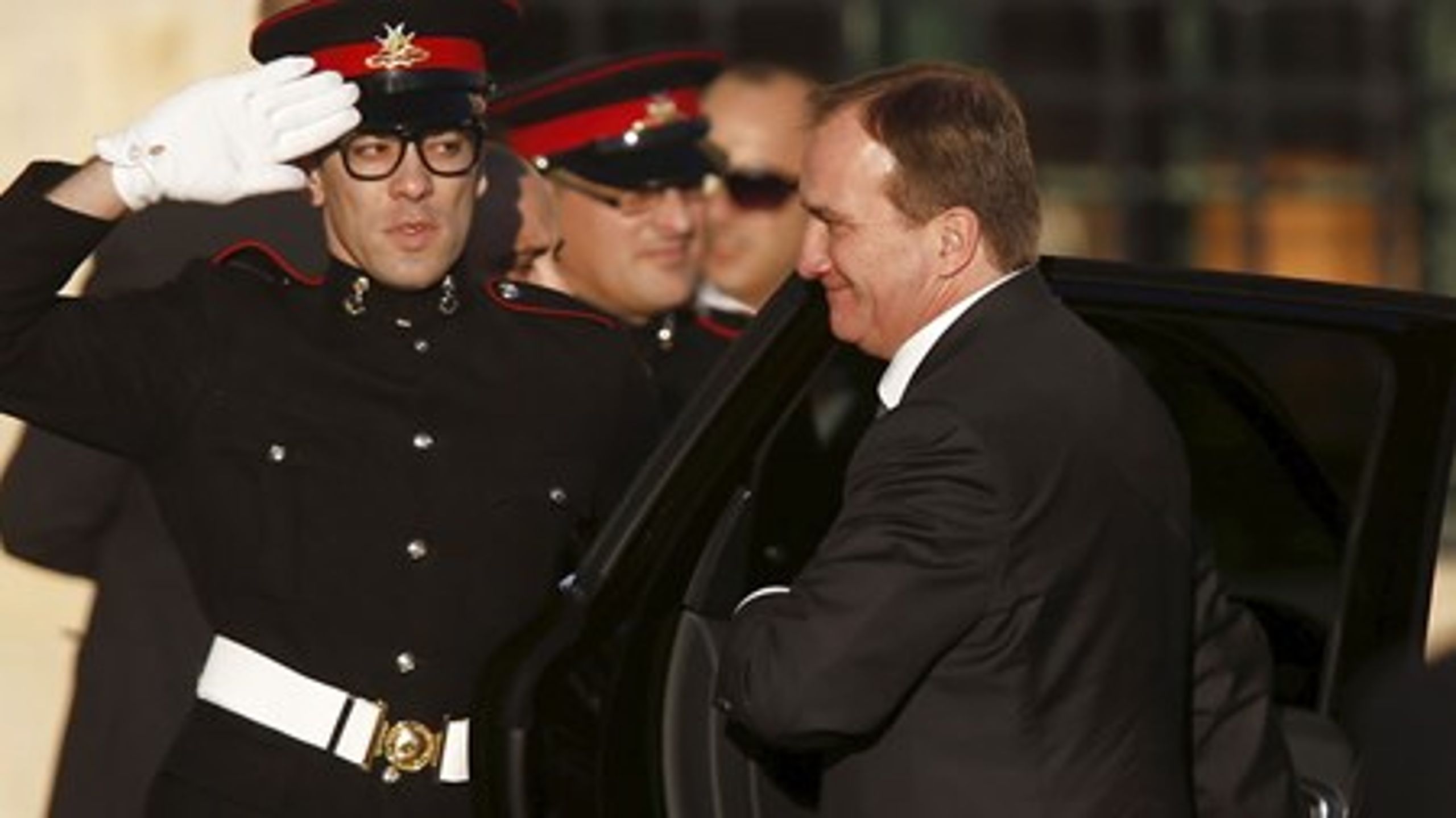 Den svenske statsminister, Stefan Löfven, ankommer til topmødet på Malta onsdag.