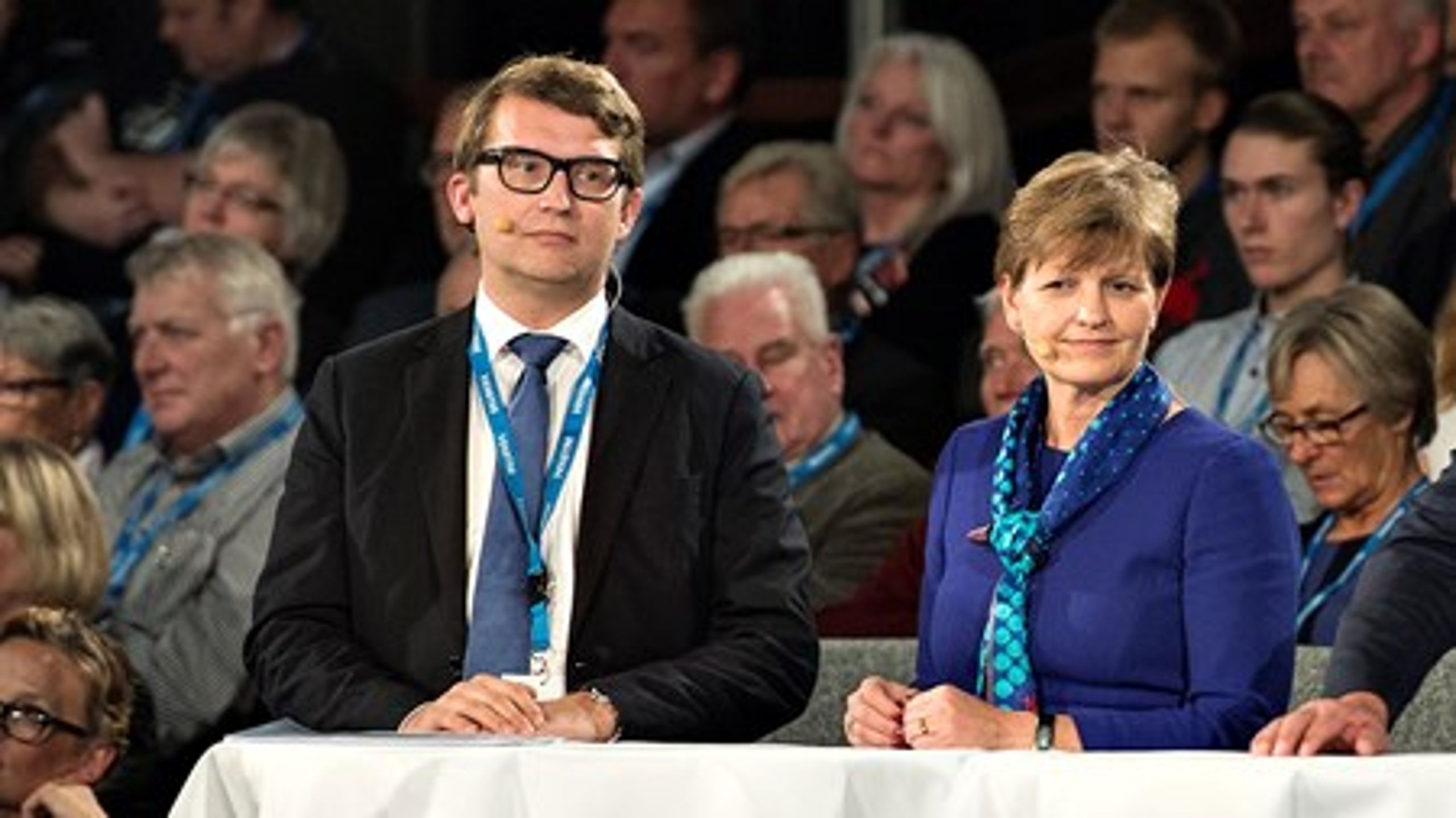 Troels Lund Poulsen (V) og Eva Kjer Hansen (V) fremlagde mandag regeringens vækstudspil under titlen 'Vækst og udvikling i hele Danmark'.