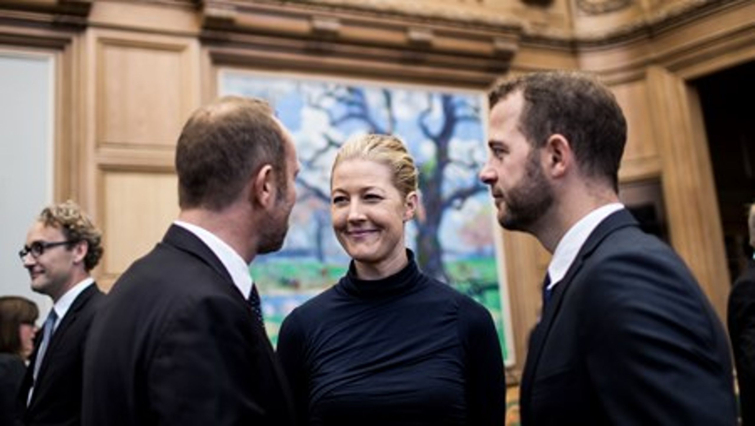 Radikales Martin Lidegaard, Sofie Carsten Nielsen og Morten Østergaard i folketingssalen.&nbsp;