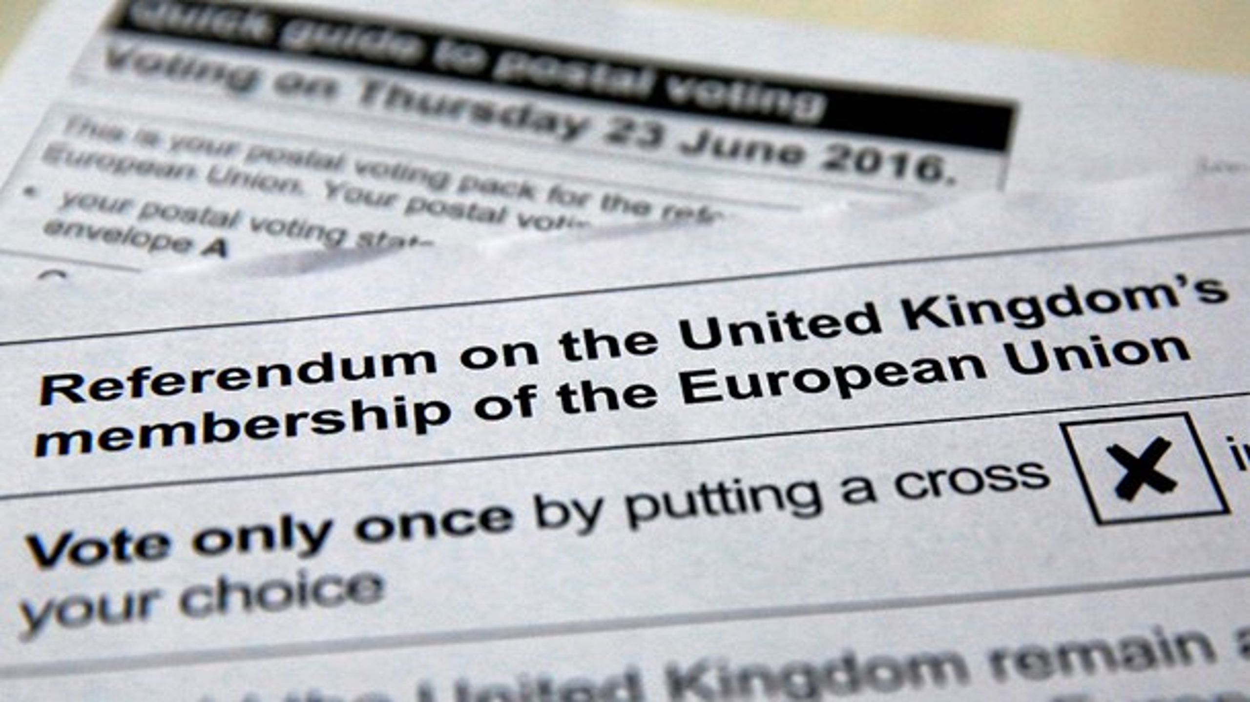 Briterne stemmer om deres EU-medlemskab 23. juni.