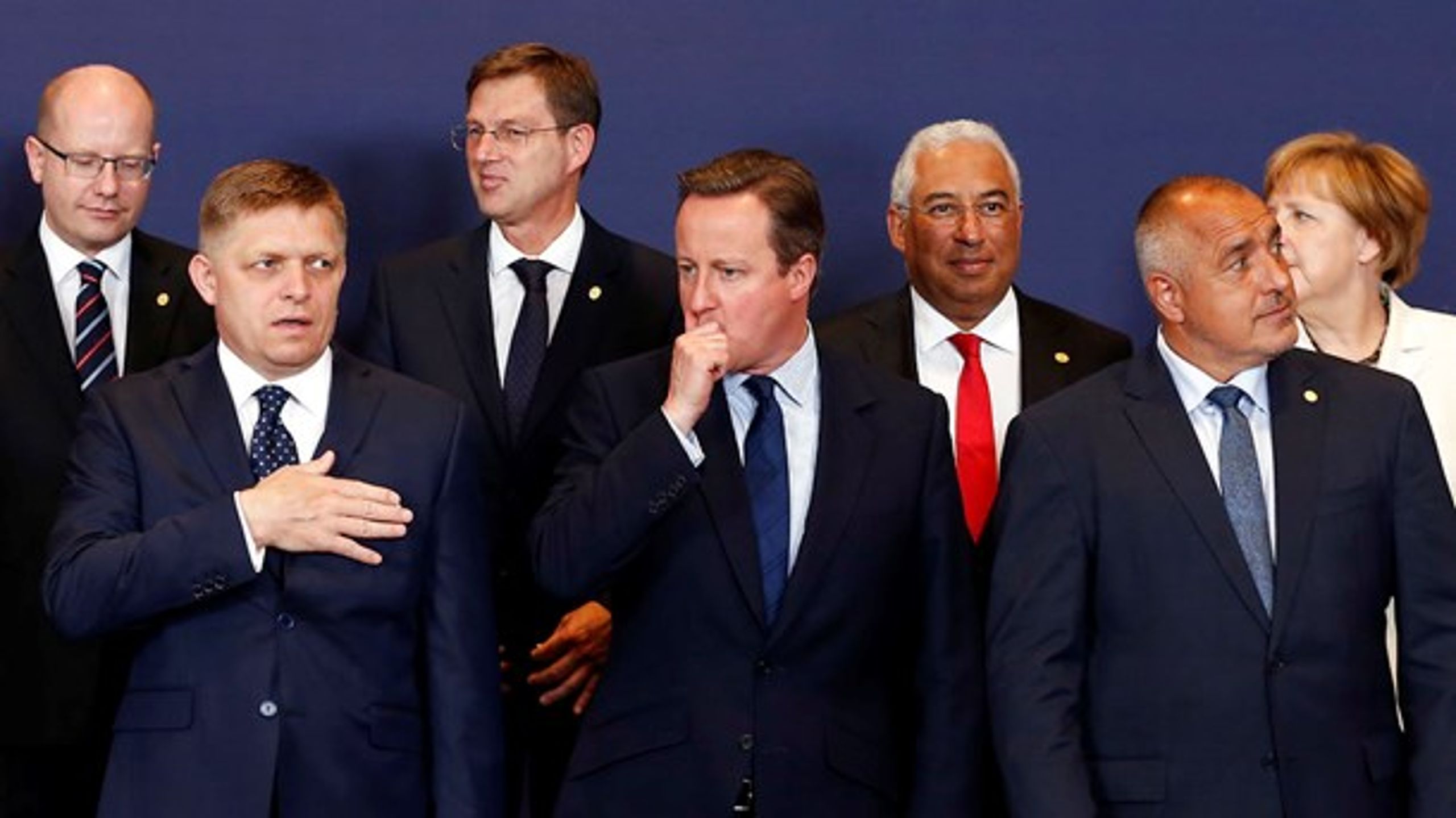 Det sidste såkaldte EU-familiefoto med David Cameron. Onsdag mødes de 27 EU-ledere for første gang uden briterne.