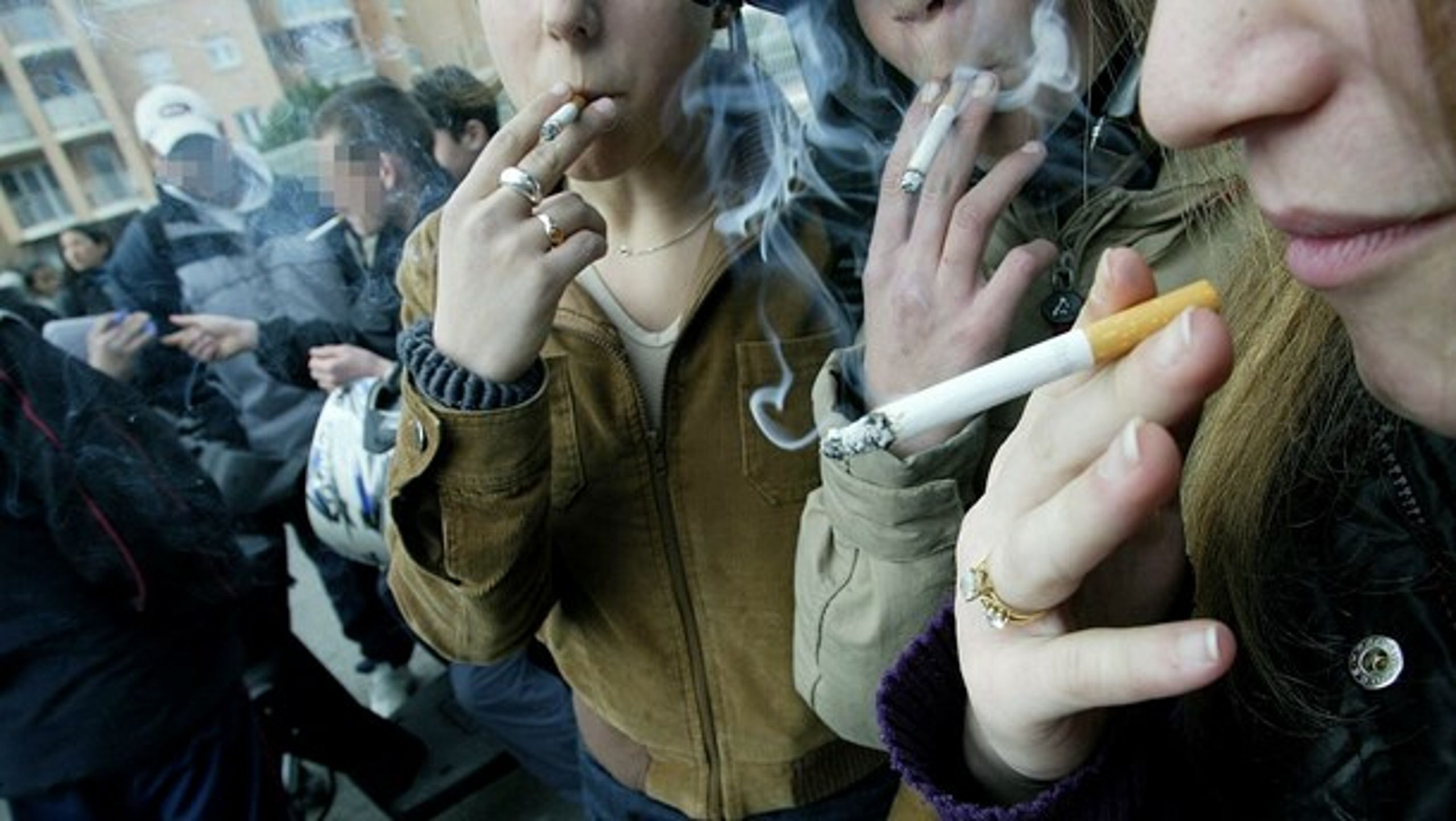 Andelen af rygere er langt større på erhvervsskolerne end på de almene gymnasier.