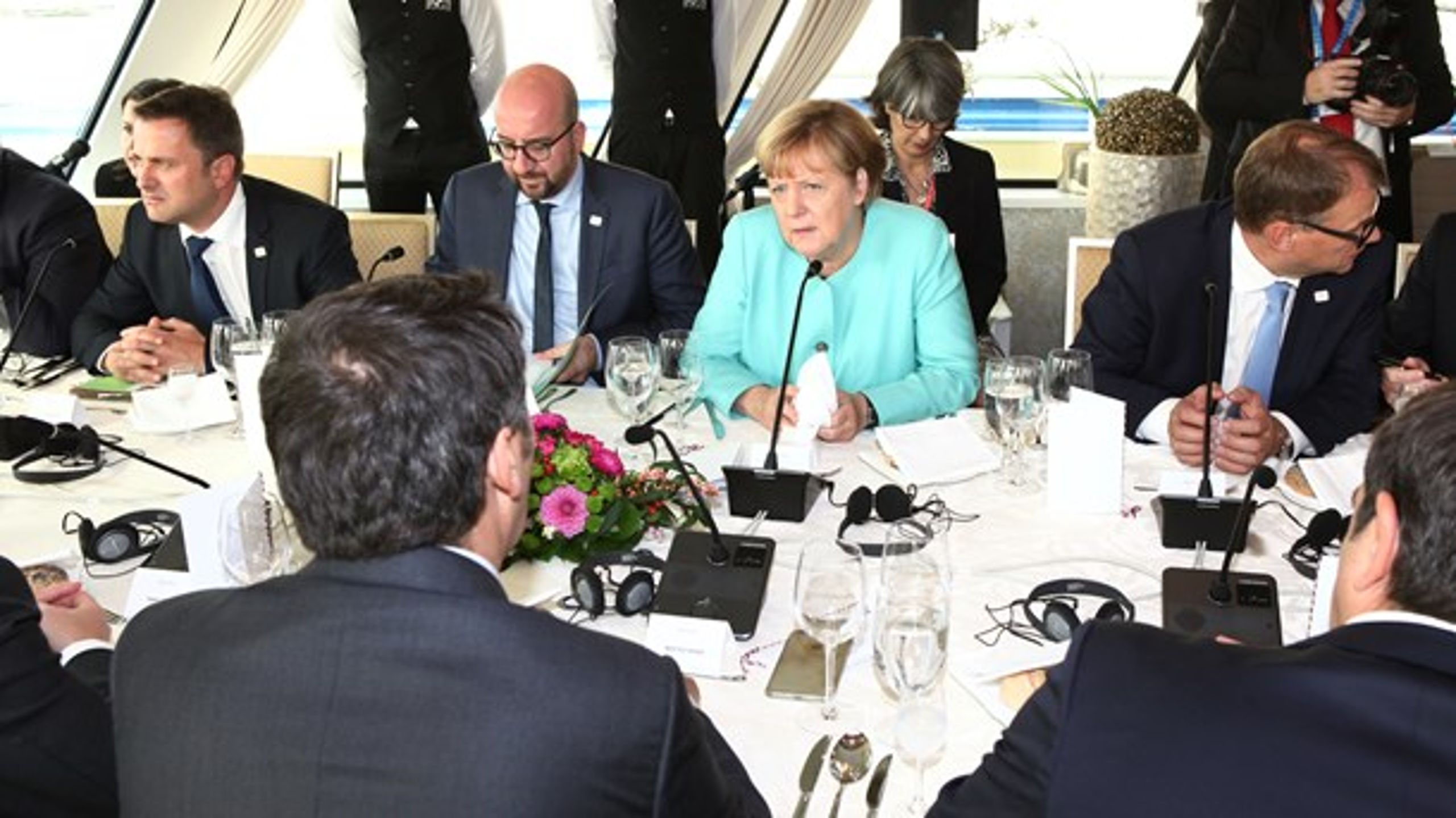 Under topmødet i Bratislava spiste EU-lederne frokost ombord på en båd på floden Donau.
