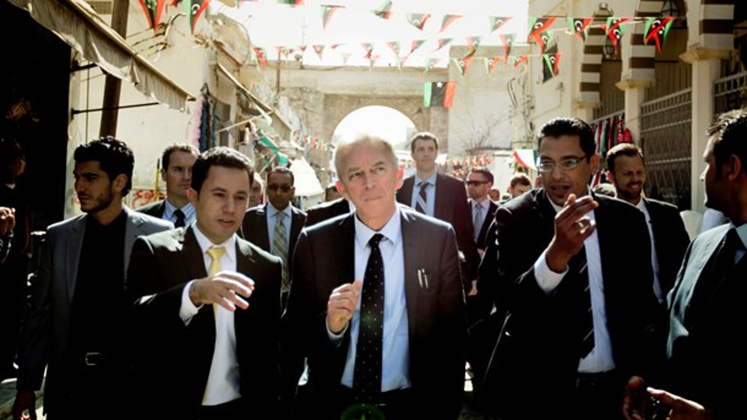 Daværende udenrigsminister Villy Søvndal (SF) på besøg i Tripoli, Libyen i 2012.