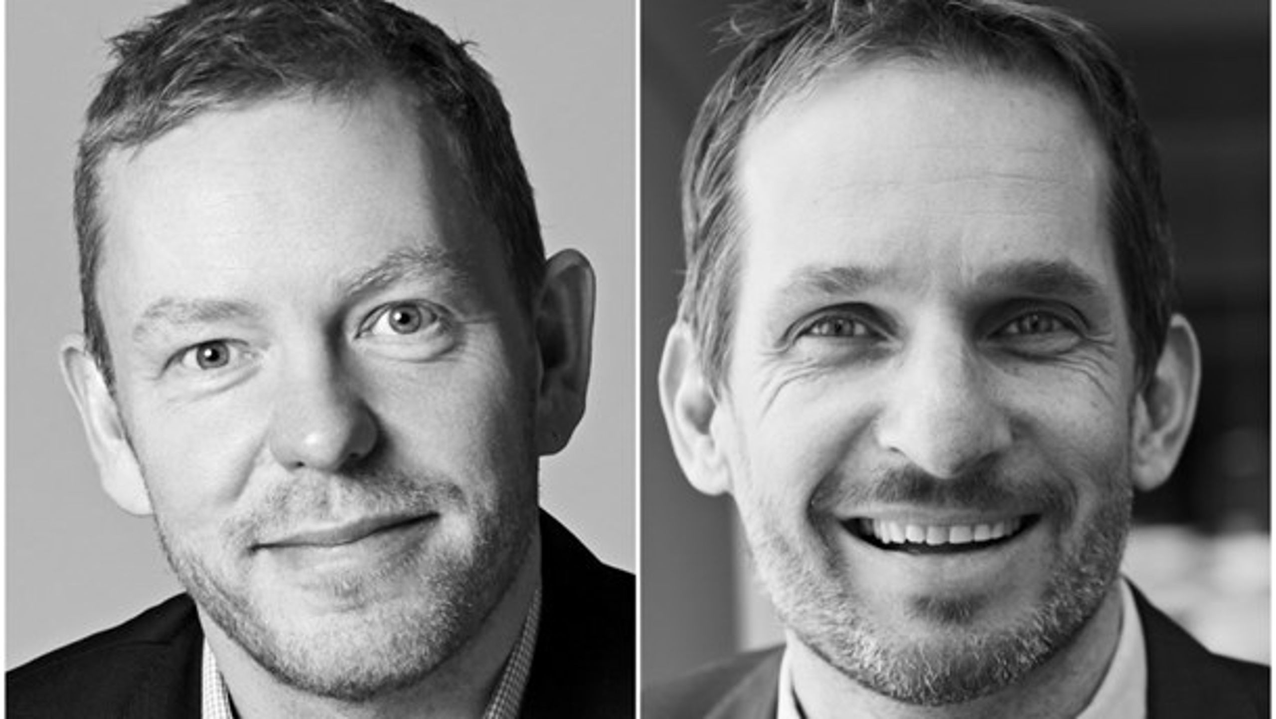 Claus Bjørn Bille og Tue David Bak er hhv. dirketør for regional udvikling i Region Hovedstaden og Udviklingsdirektør i Region Sjælland.