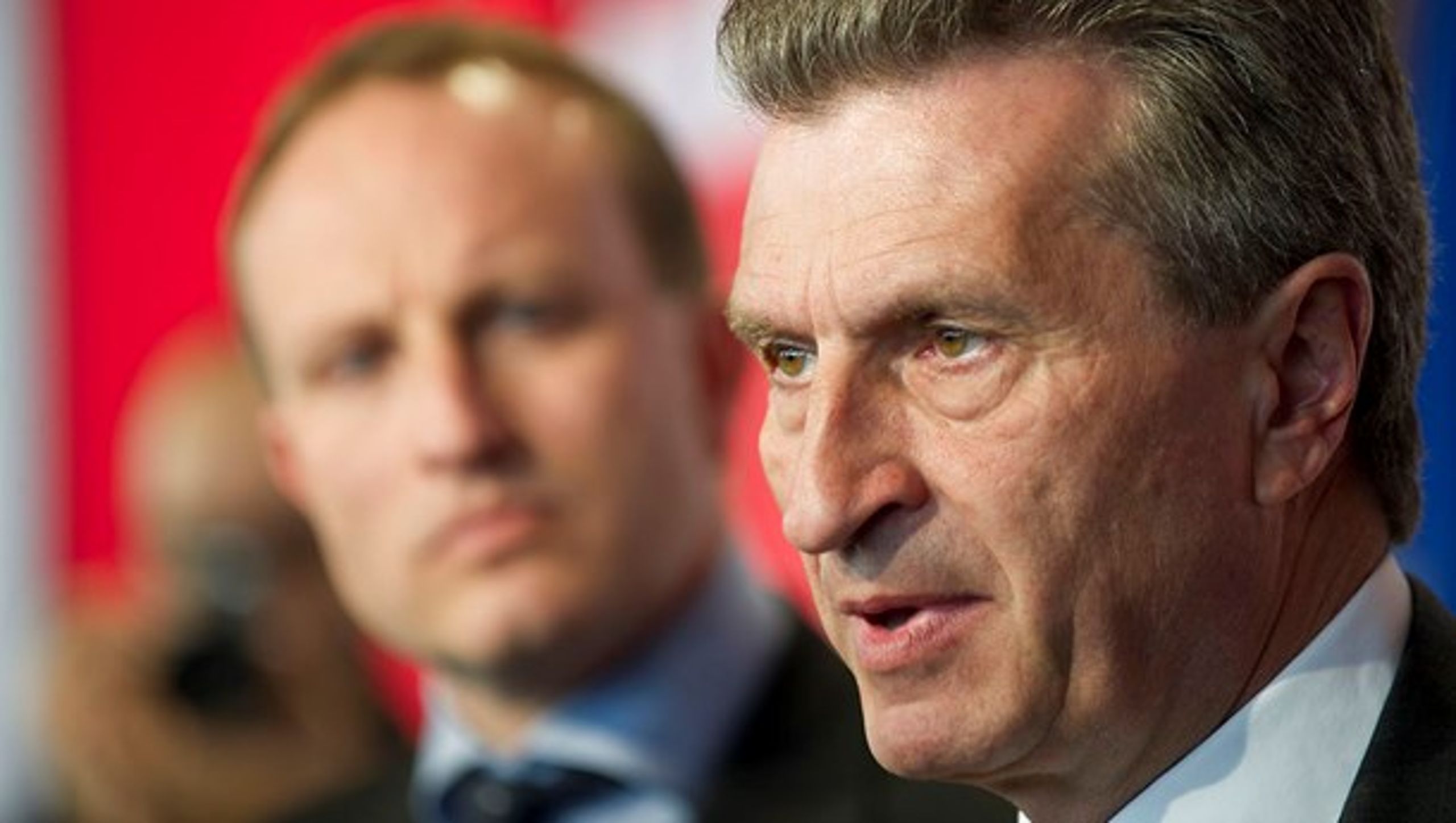 Günther Oettinger var også EU-kommissær under den&nbsp;sidste EU-kommission. Her i 2012 sammen med daværende klimaminister Martin Lidegaard.