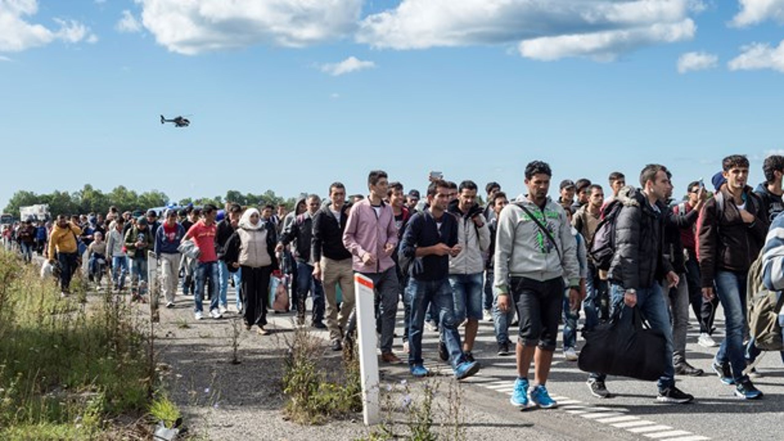I 2016 har foreløbig ca. 5.500 søgt om asyl i Danmark. Derfor er der langt op til prognosen, der er på 10.000 for hele året.