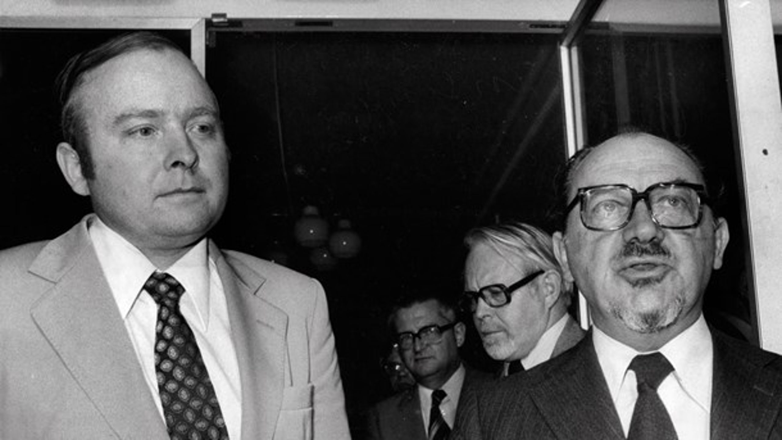 Anker Jørgensen (th.) og Henning Christophersen dannede i 1978 en SV-regering.