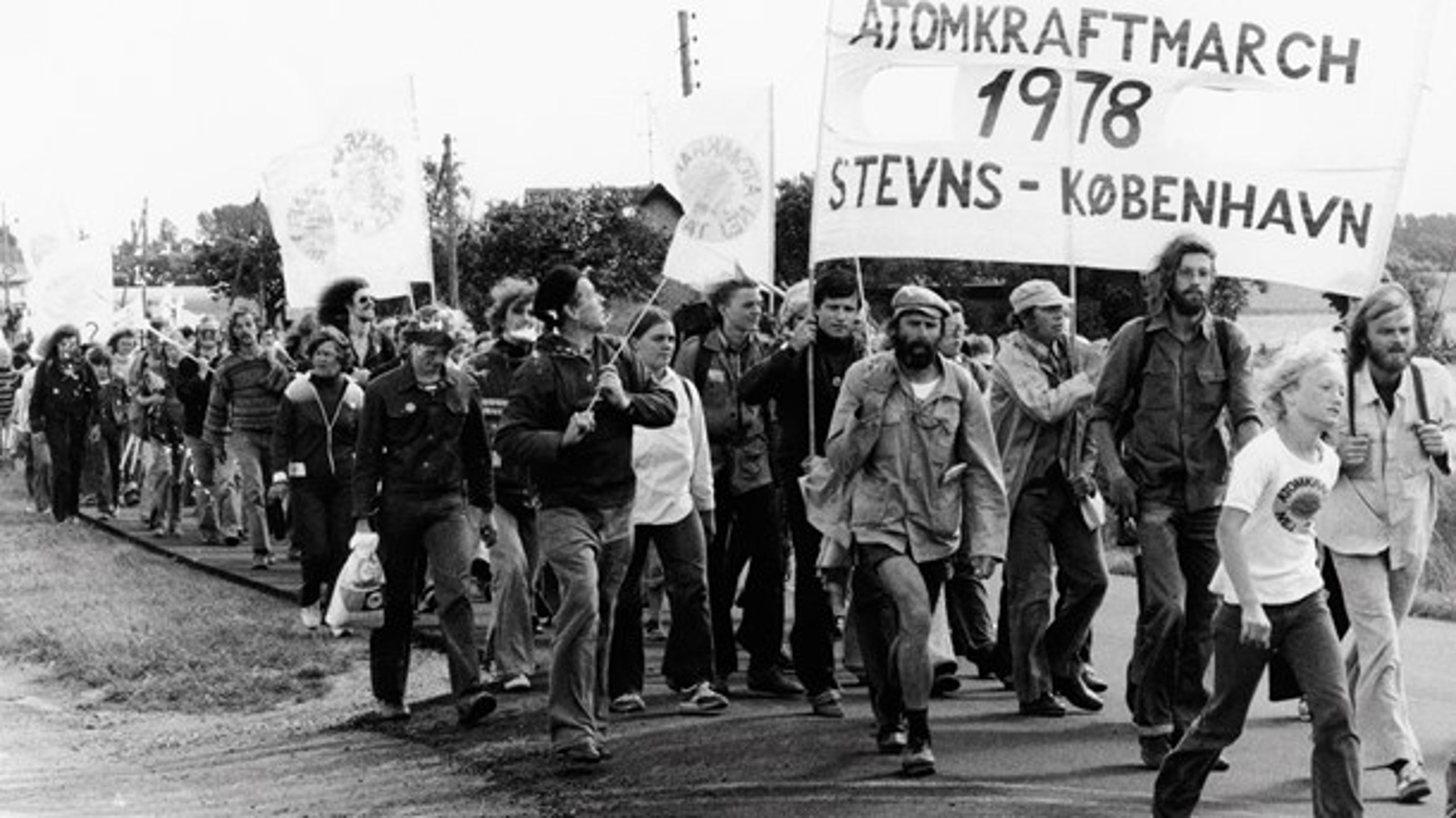Atomkraft har tidligere fået danskerne på gaden. Her i en protestmarch fra Stevns til Christiansborg Slotsplads i 1978.