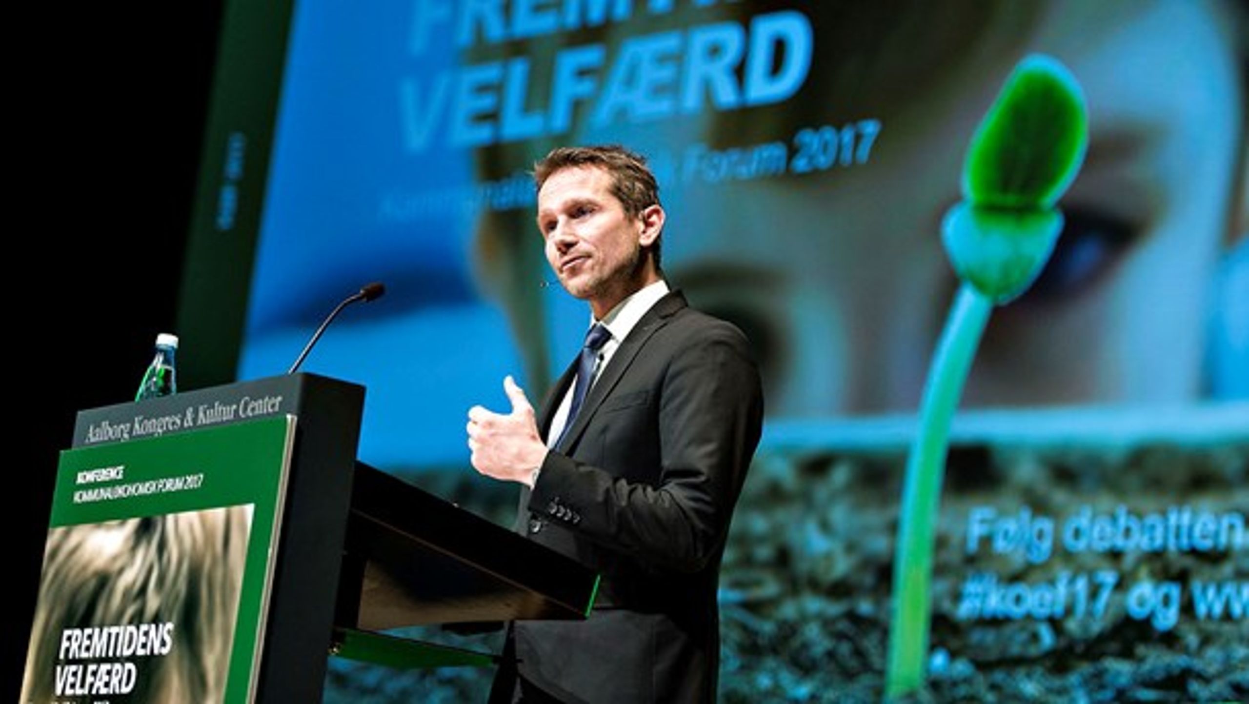 Finansminister Kristian Jensen (V) opfordrerde kommuner til selv at tage ansvar for 'møgsager' ved&nbsp;KL's Kommunaløkonomisk Forum i sidste uge.