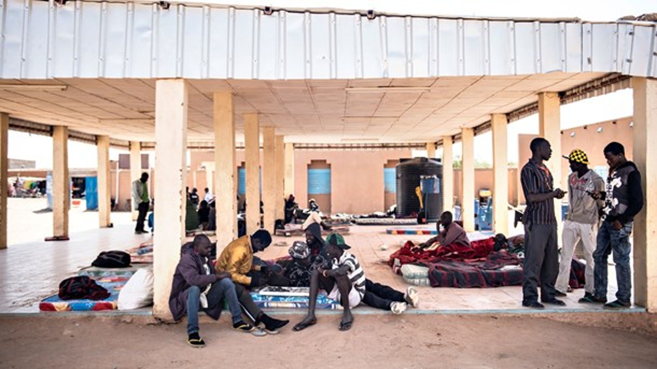 Vestafrikanske migranter i Agadez, Niger, på vej videre til Libyen - for derfra at komme videre på Europa.&nbsp;
