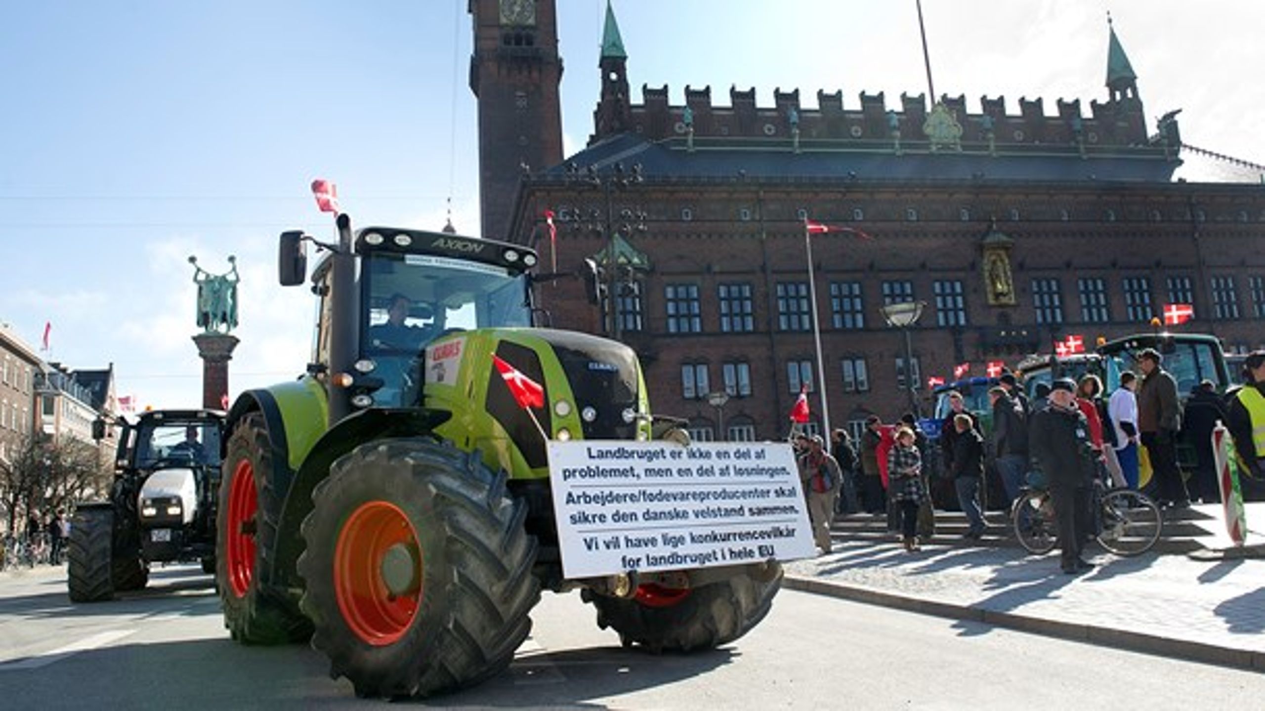 Altinget har været til landbrugsdebat. Her er det et billede fra en traktordemonstration i 2011.
