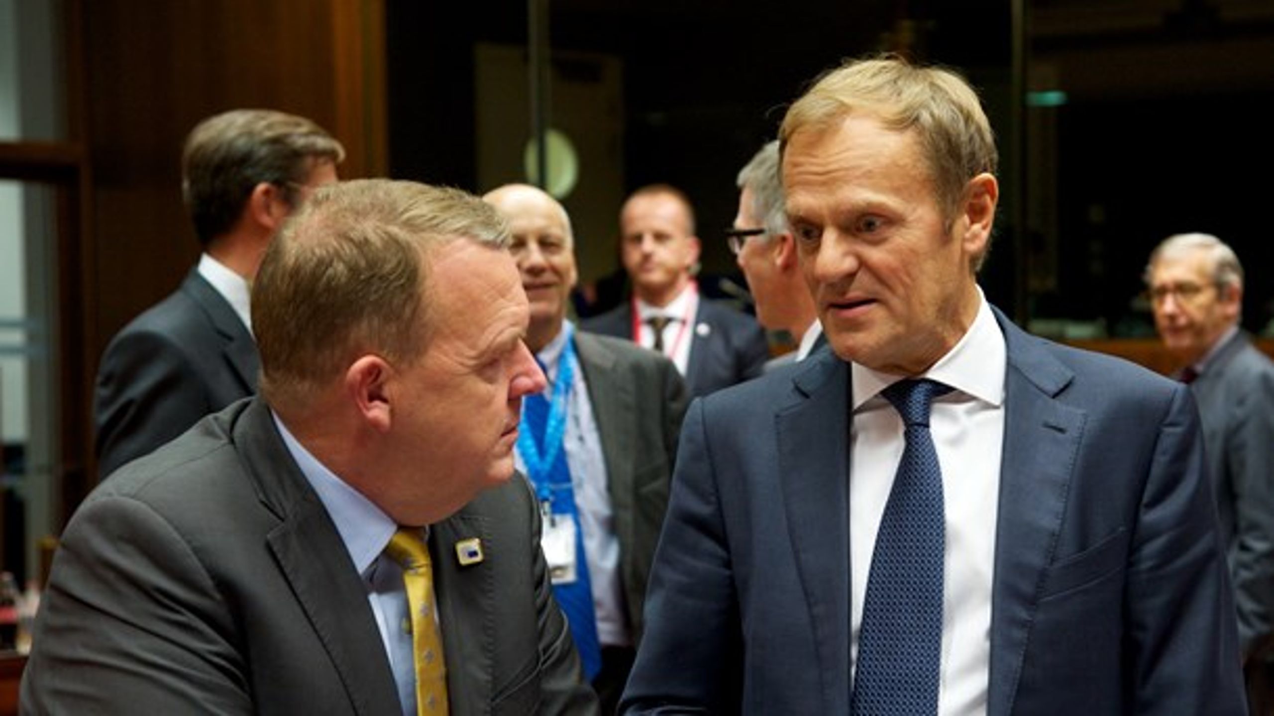 Statsminister Lars Løkke Rasmussen støtter varmt et nyt mandat til Donald Tusk som formand for Det Europæiske Råd.
