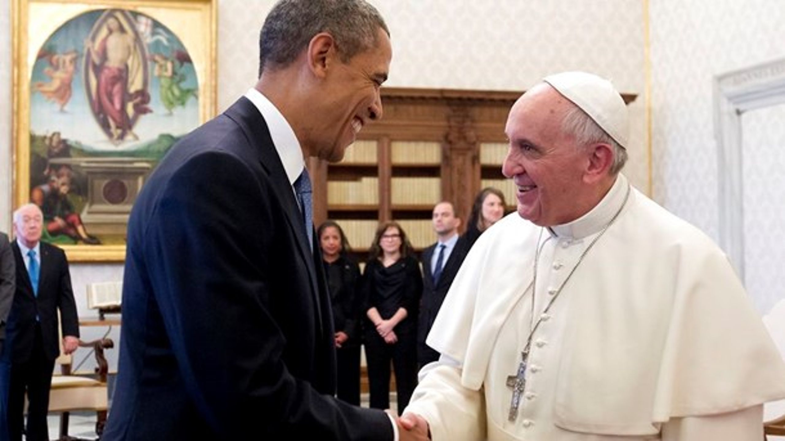 På fredag er det ikke Obama, men Lars Løkke, der får lov at trykke pave Frans i hånden.&nbsp;