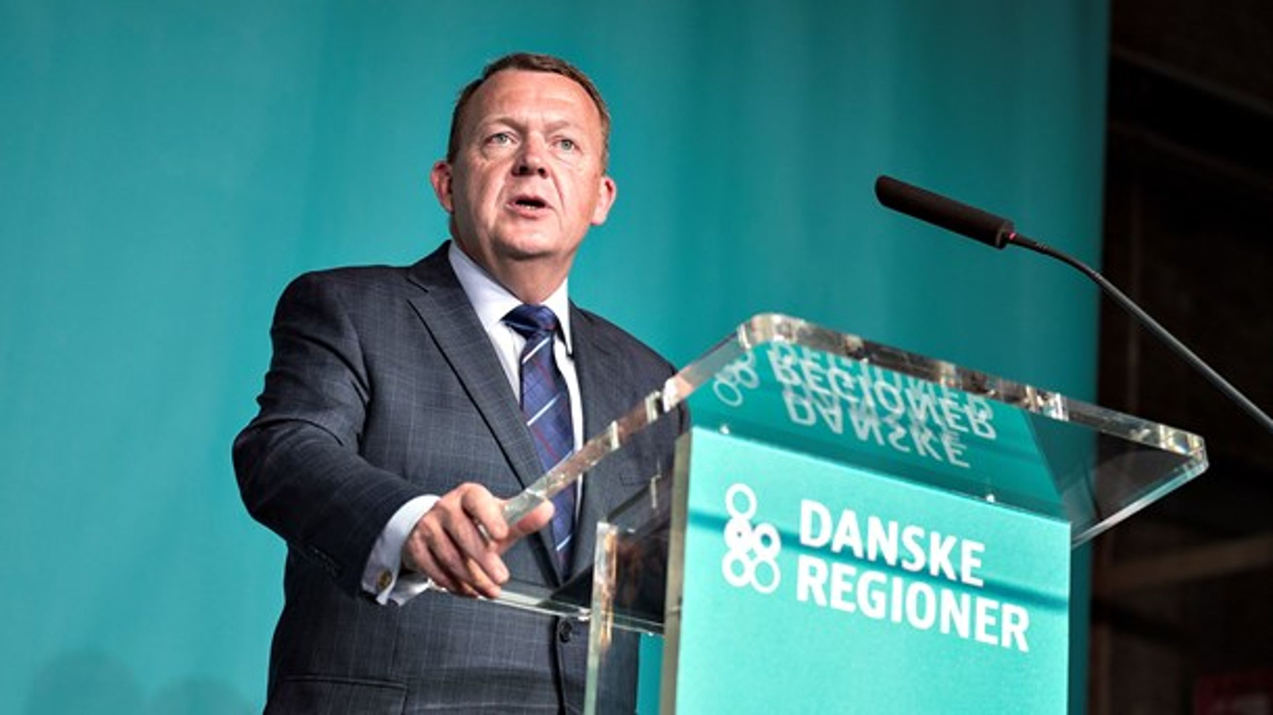Statsminister Lars Løkke Rasmussen (V) taler på Danske Regioners generalforsamling i Aarhus.