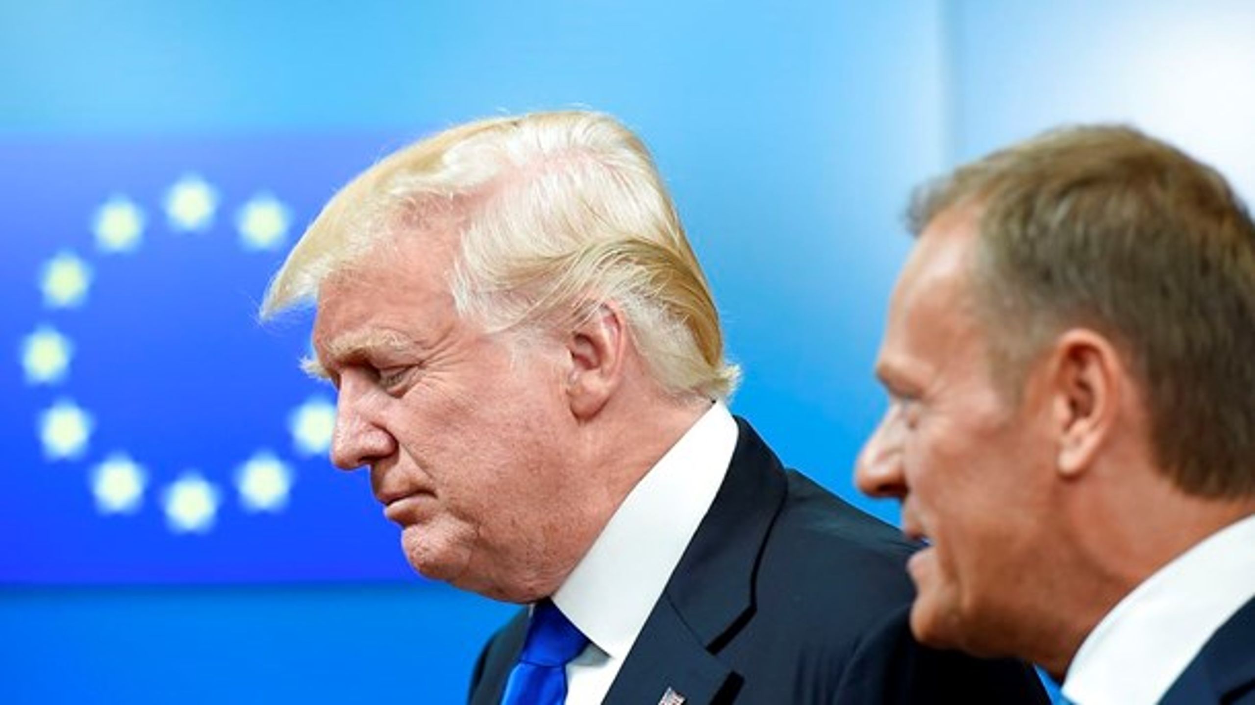 Den amerikanske præsident, Donald Trump, mødtes torsdag med blandt andre formanden for Det Europæiske Råd, Donald Tusk. Mødet gik ikke specielt godt.