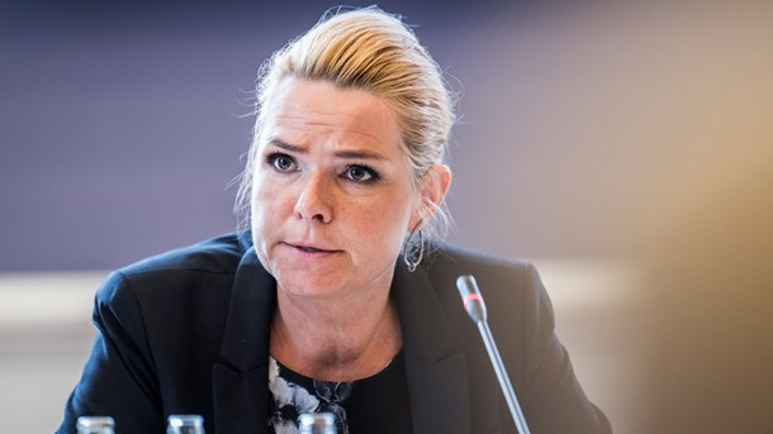 Udlændinge- og integrationsminister&nbsp;Inger Støjberg (V)&nbsp;under fredagens samråd.