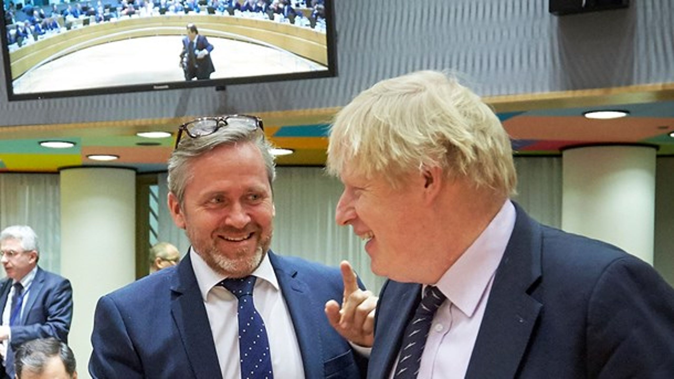 Udenrigsminister Anders Samuelsen (LA) sammen med sin britiske kollega Boris Johnson. Efter Brexit må han se sig om efter nye venner.