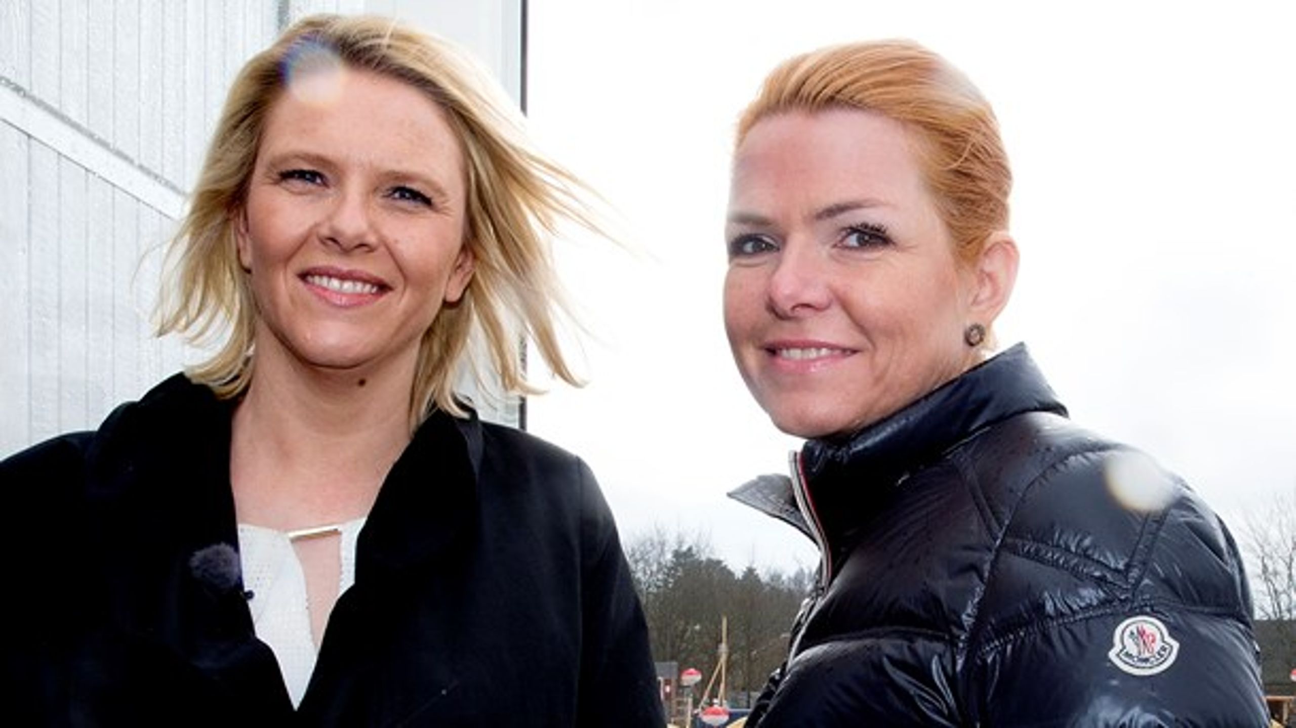 STØJBERG X 3: Norges&nbsp;integrationsminister, Sylvi Listhaug (t.v.), har været stærkt medvirkende til Erna Solberg og Høyres valgsejr i nabolandet.