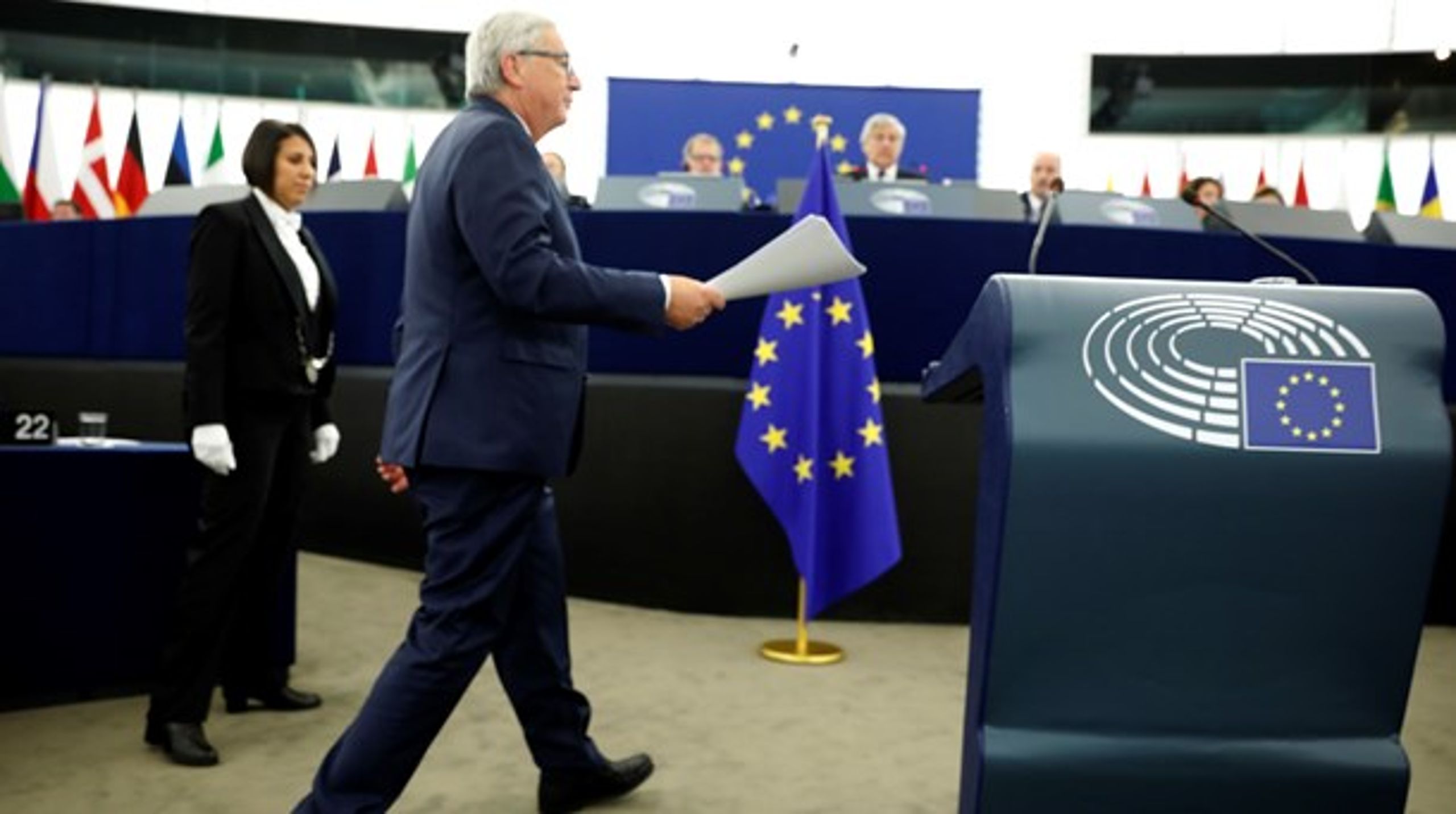 Kommissionens formand, Jean-Claude Juncker, indtog onsdag talerstolen i Europa-Parlamentet i Strasbourg for at holde sin årlige tale om unionens tilstand.