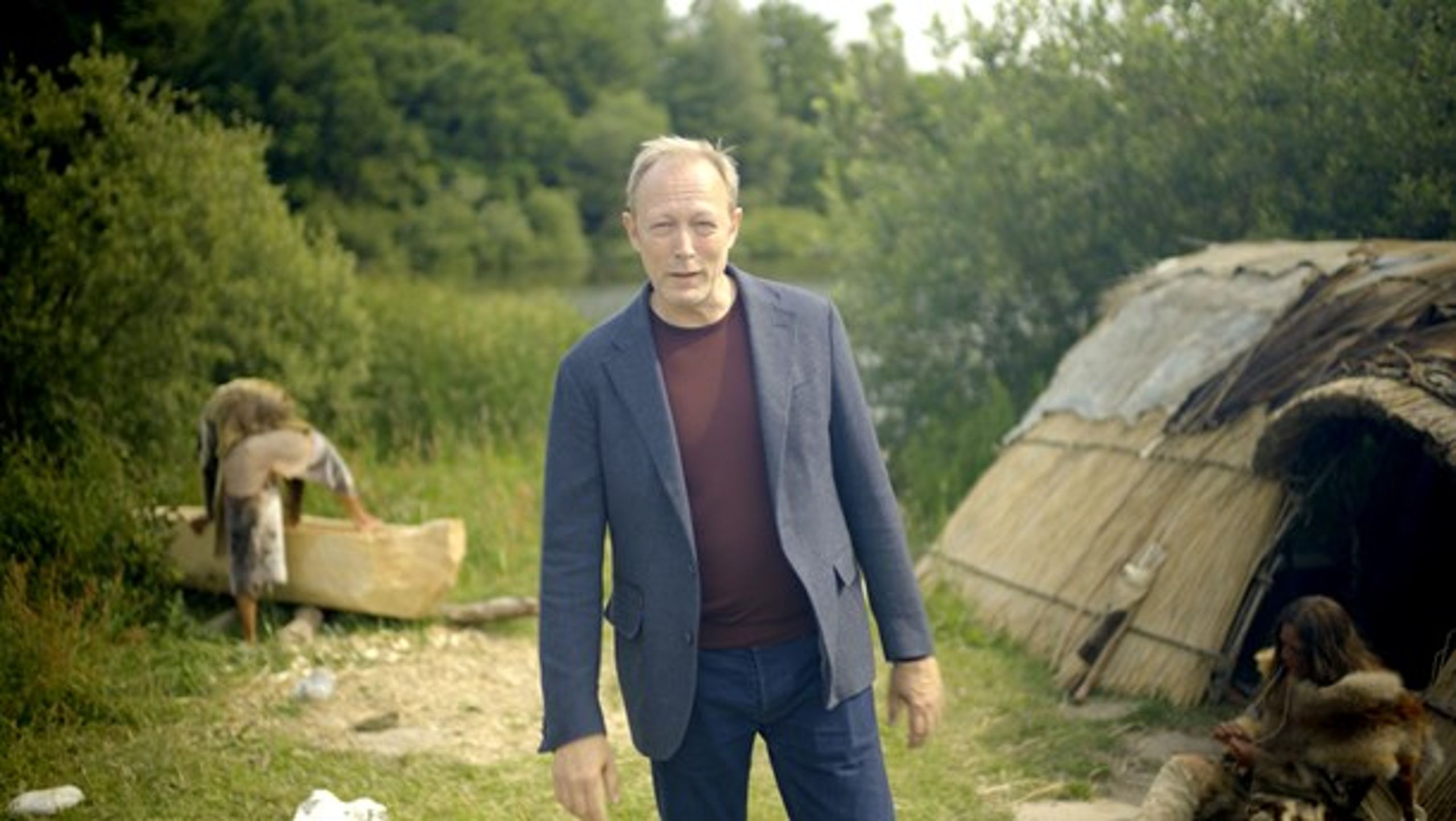 Lars Mikkelsen i et af dokumentarseriens tidlige afsnit, før "Historien om Danmark" blev kontroversiel.