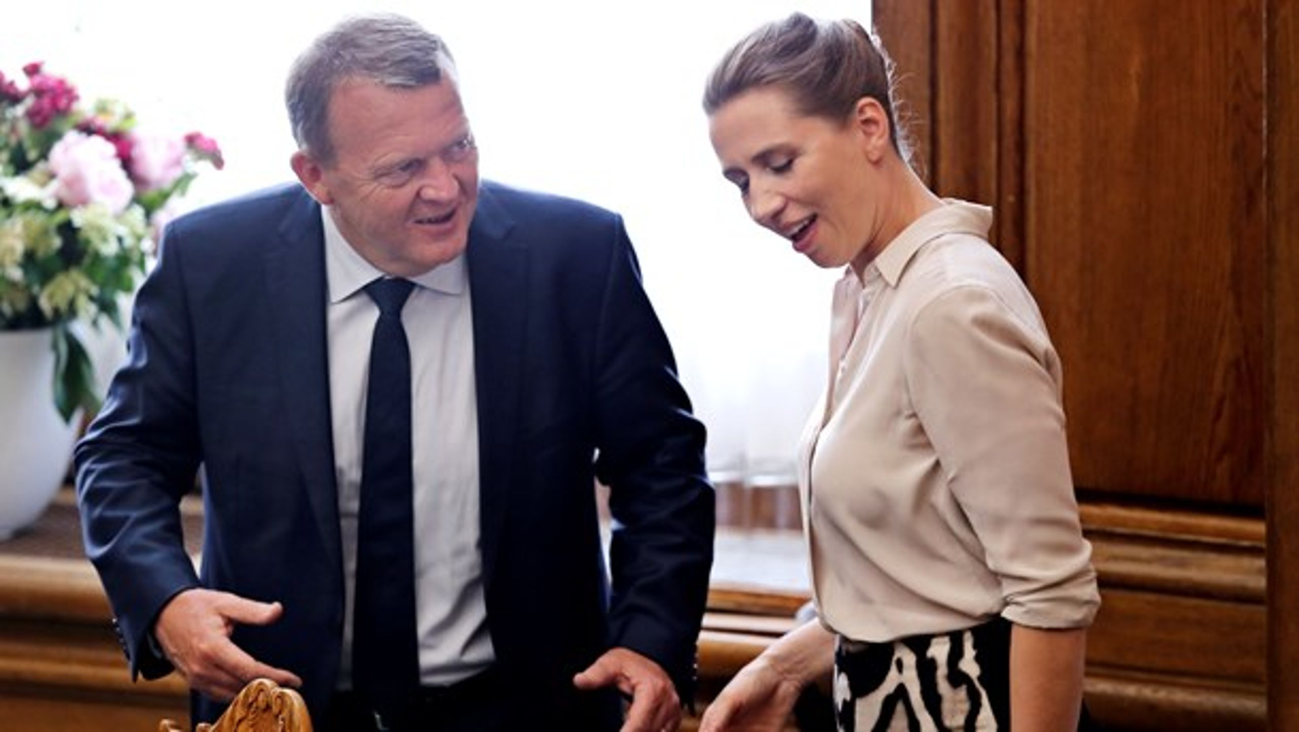 AHR, LARS!&nbsp;Statsministeren og Socialdemokraternes Mette Frederiksen under Folketingets afslutningsdebat i 2016.