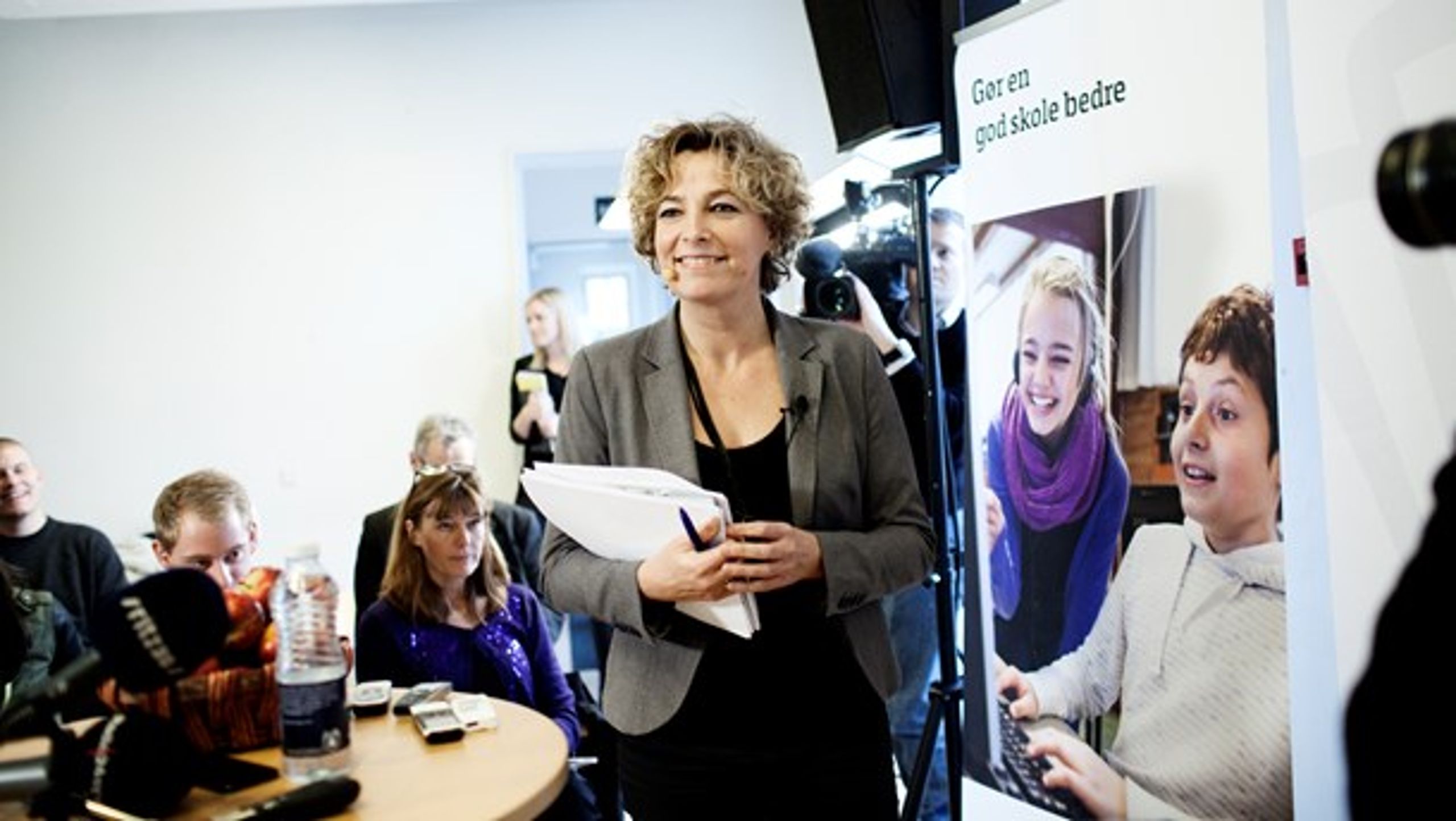 Daværende undervisningsminister Christine Antorini (S) fremlægger i 2012 forslag til ny folkeskolereform.