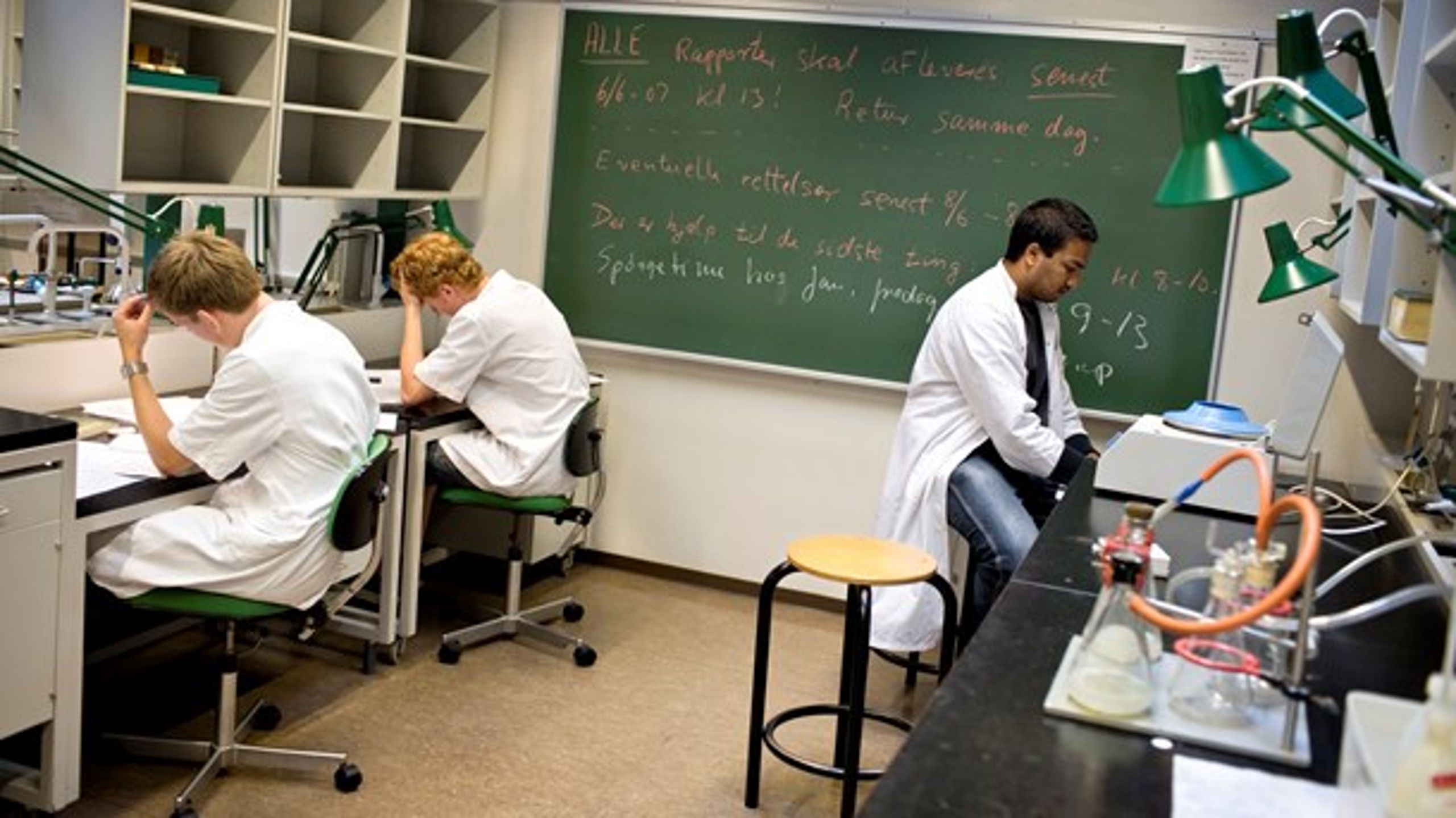 Arkivfoto fra 2007&nbsp;af svenske studerende på medicinstudiet i København. I dag er andelen af udenlandske studerende&nbsp;dog langt højere i Odense, hvor hver tredje er fra udlandet på kandidatdelen.