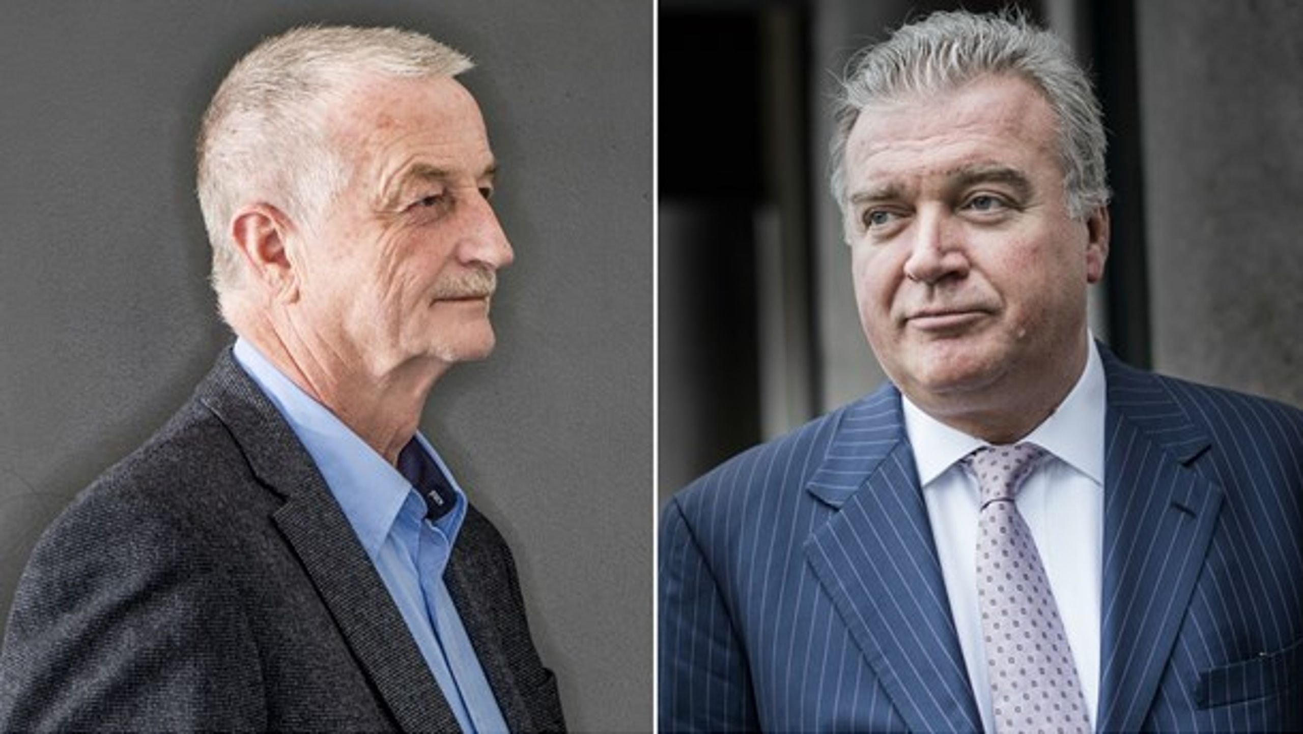 <b>Milliardærfejden:</b> To af Danmarks rigeste mænd, Lars Larsen (t.v.) og Lars Seier, er røget i totterne på hinanden i en diskussion om skat og samfundspligt.