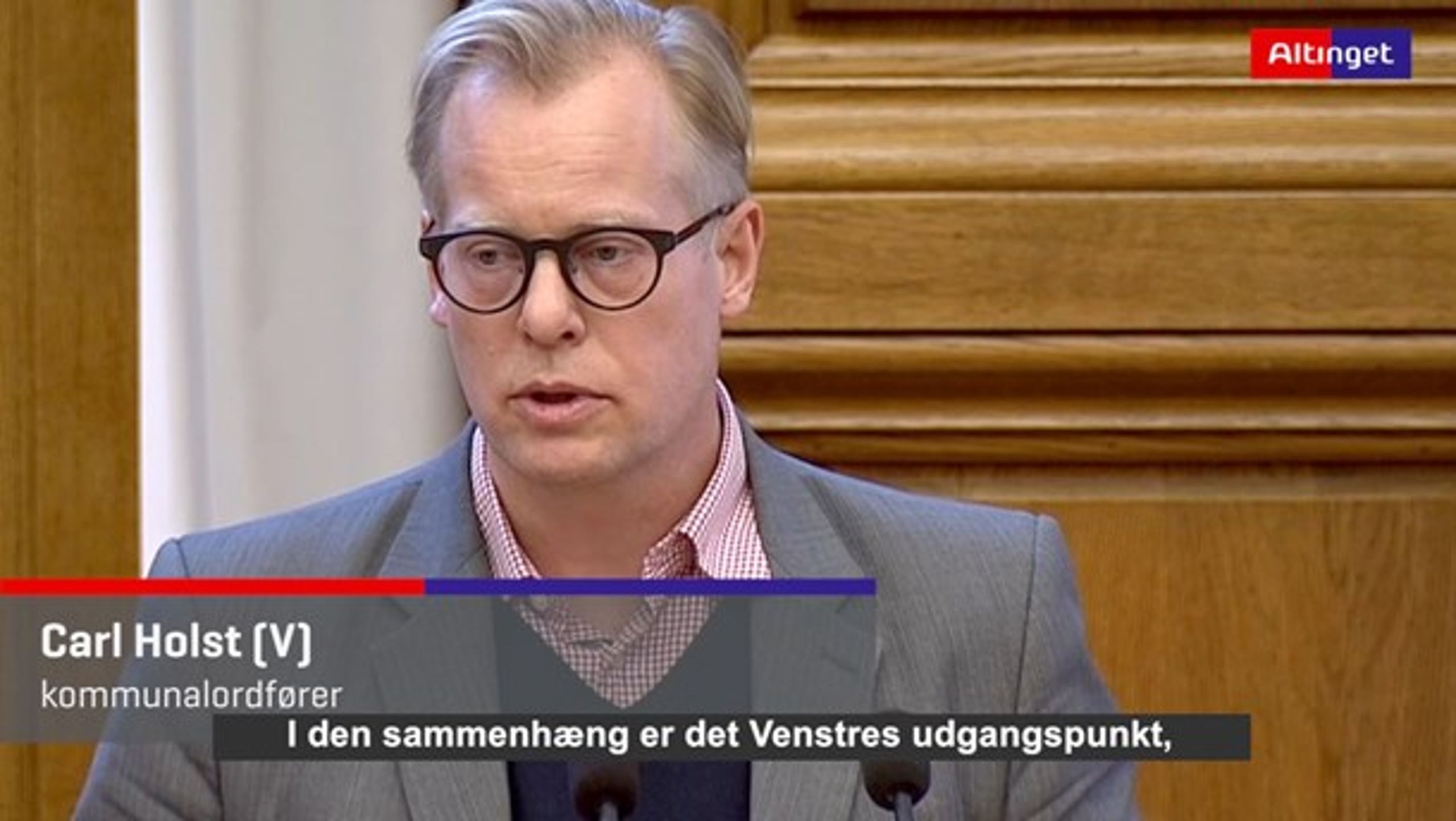 Venstres Carl Holst afviser beslutningsforslag om at ændre på regler, som skal forhindre dobbeltløn til afgåede borgmestre og regionsrådsformand&nbsp;i Folketinget.