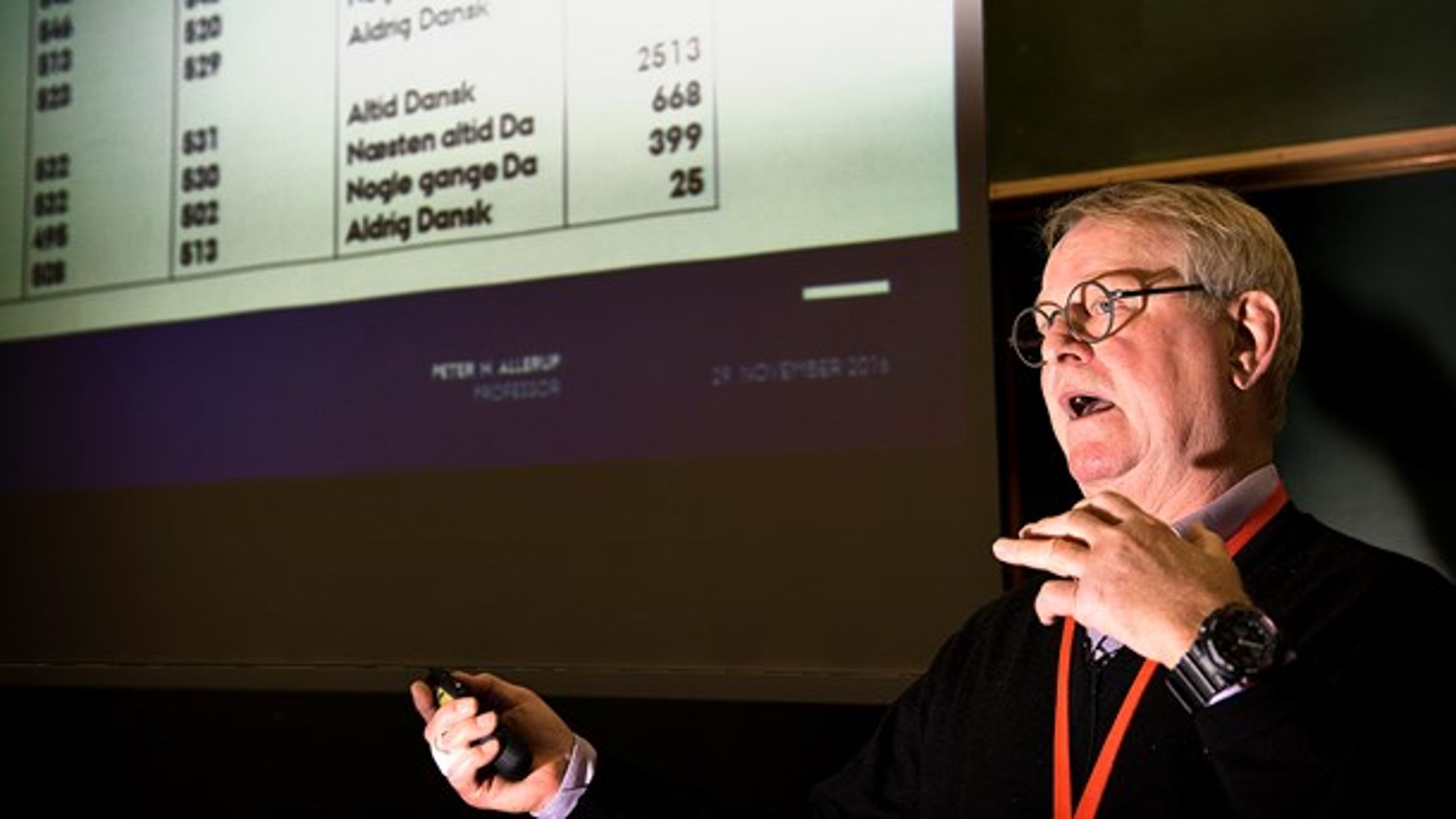 Peter Allerup fra Aarhus Universitet kritiserer resultaterne af en række intensive læringsforløb. Her ses han til en konference tilbage i 2015.