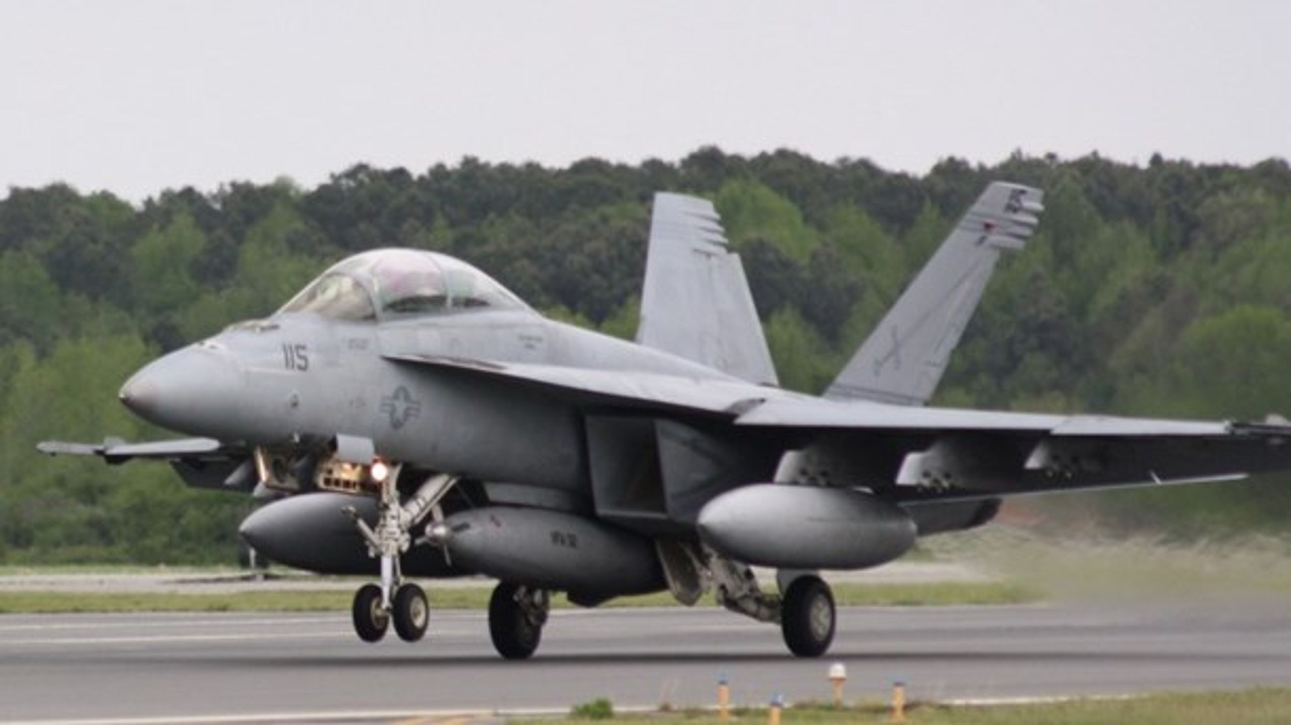 Boeing F-18 Super Hornet fly fra U.S. Navy på Naval Air Station Oceana.