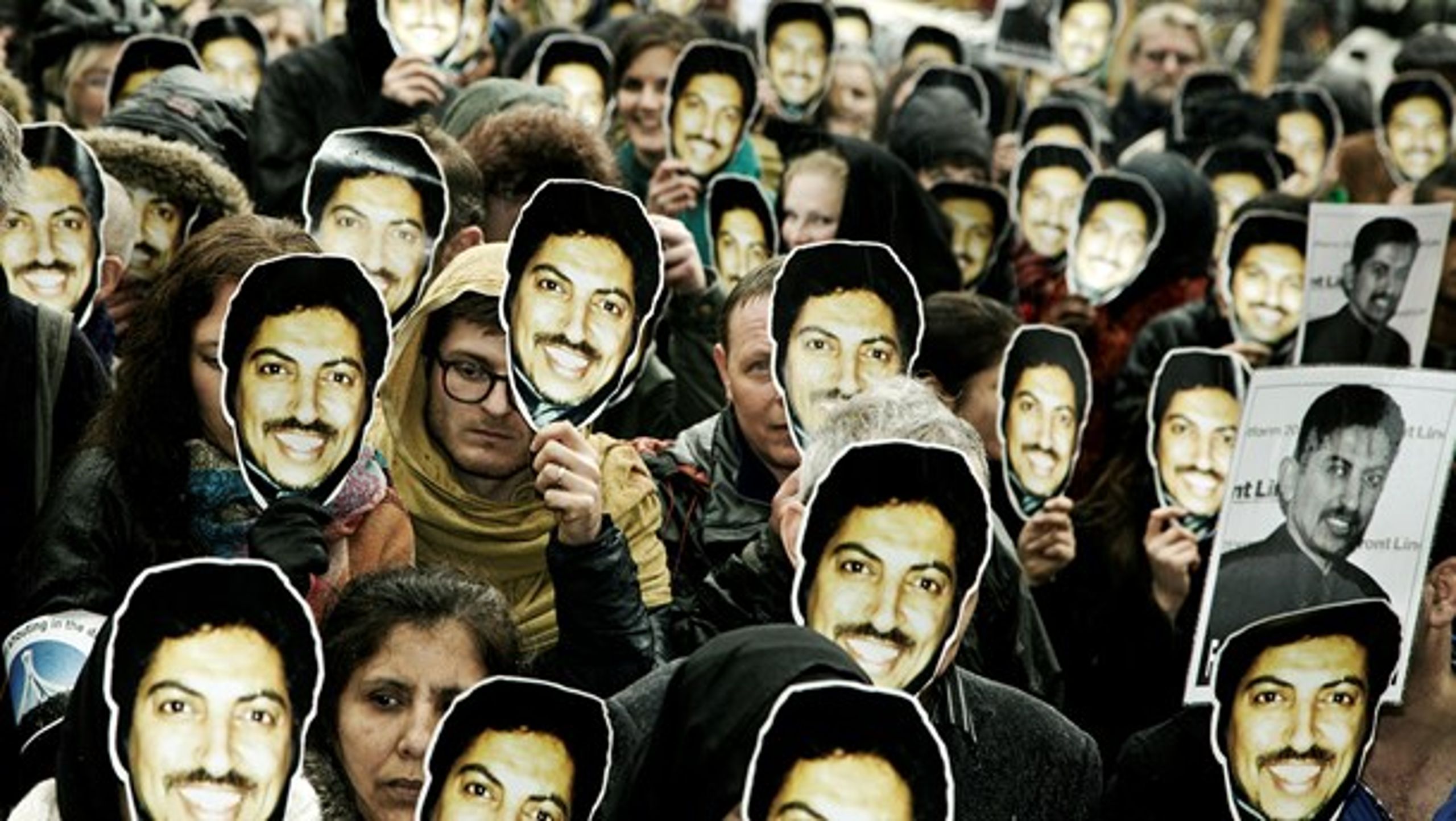 <b>GLEMT:</b> Demonstration i 2012, København, til støtte for den politiske fange Abdulhadi al-Khawaja, som stadig sidder i fængsel i Bahrain.
