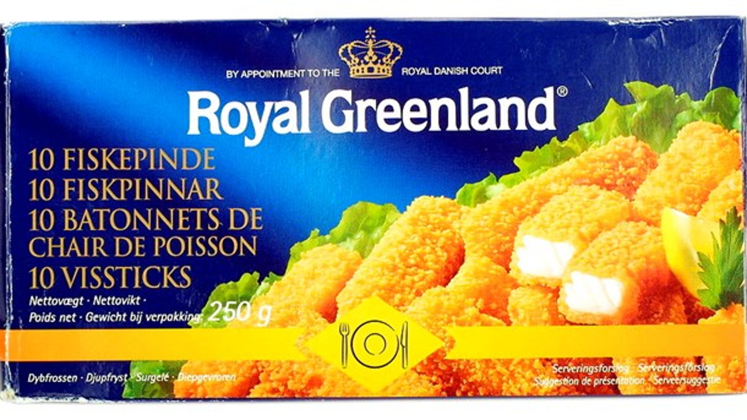 Fiskepinde er en af de madvarer, der har været i fokus, når snakken er faldet på forskellig kvalitet på ensudseende produkter. Modelfoto – Royal Greenland er ikke mistænkt for at snyde med kvaliteten.