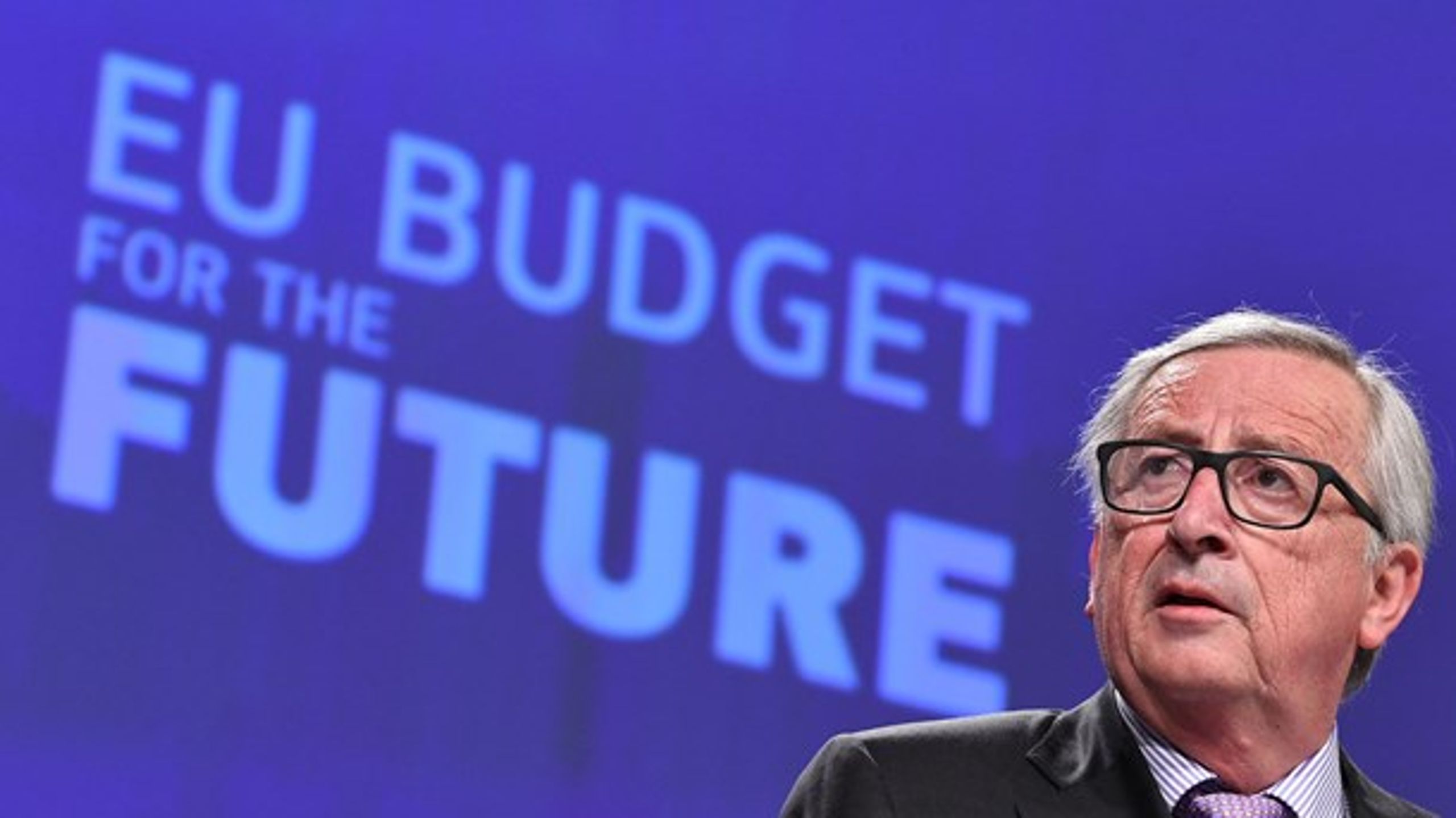 <div>Europa-Kommissionens formand, Jean-Claude Juncker, afholdt en pressekonference for at fremlægge EU's endelige forslag til det næste langsigtede budget i Bruxelles 2. maj 2018.<br></div>