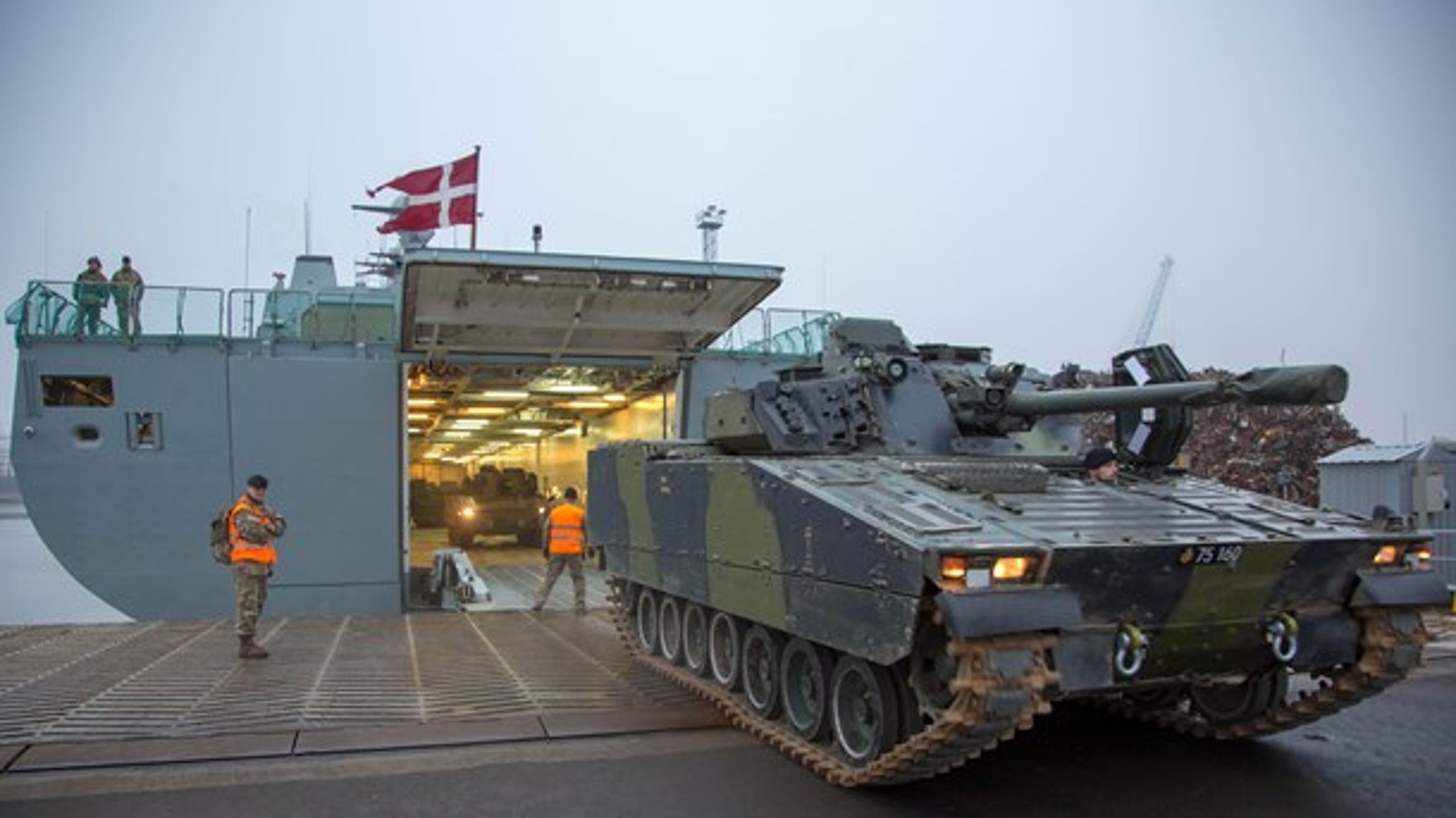Danske infanterikampkøretøjer blev i januar 2018 sendt til Estland for at deltage i Natos Enhanced Forward Presence-styrker.<br>