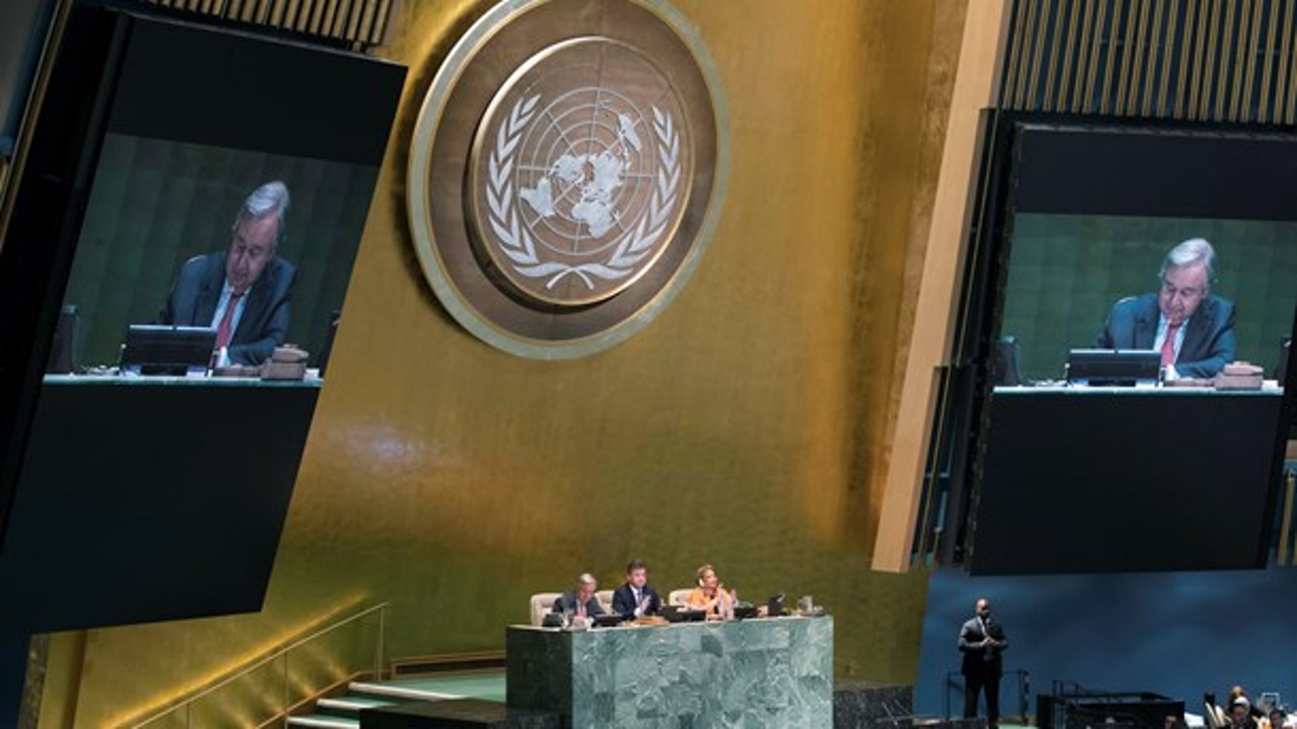 Siden sin tiltræden som FN's generalsekretær i april 2017 har den tidligere portugisiske premierminister António Guterres&nbsp;forsøgt at reformere FN's indre struktur. Selv kalder han det for den mest ambitiøse og omfattende reform af FN i årtier. (Foto: Mary Altafeer).&nbsp;<br>