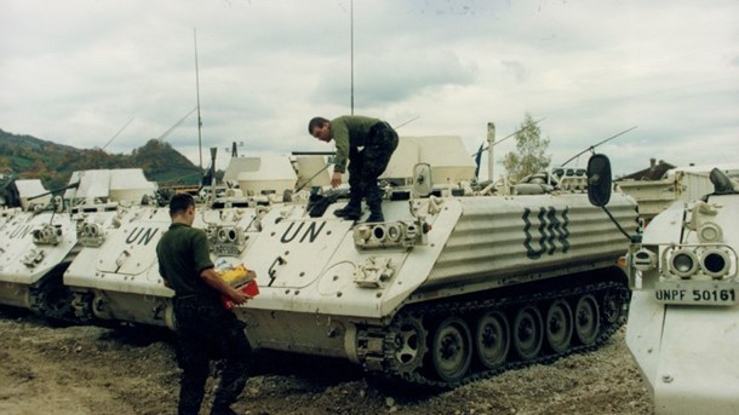 Pansret mandskabsvogn i Kiseljak ved Sarajevo 1993.