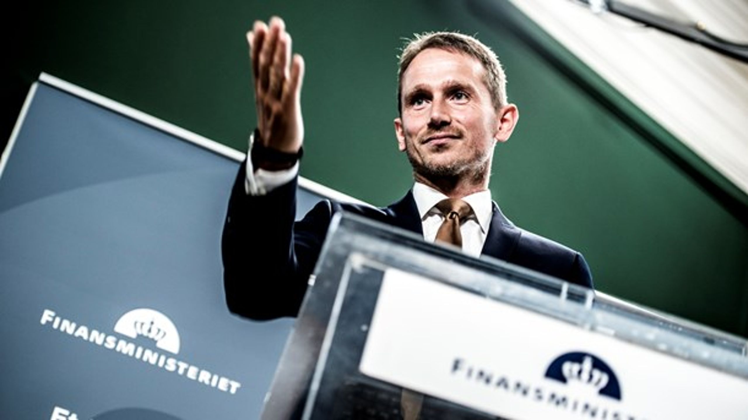 Her præsenterer finansminister Kristian Jensen (V) regeringens forslag til finansloven 2018.