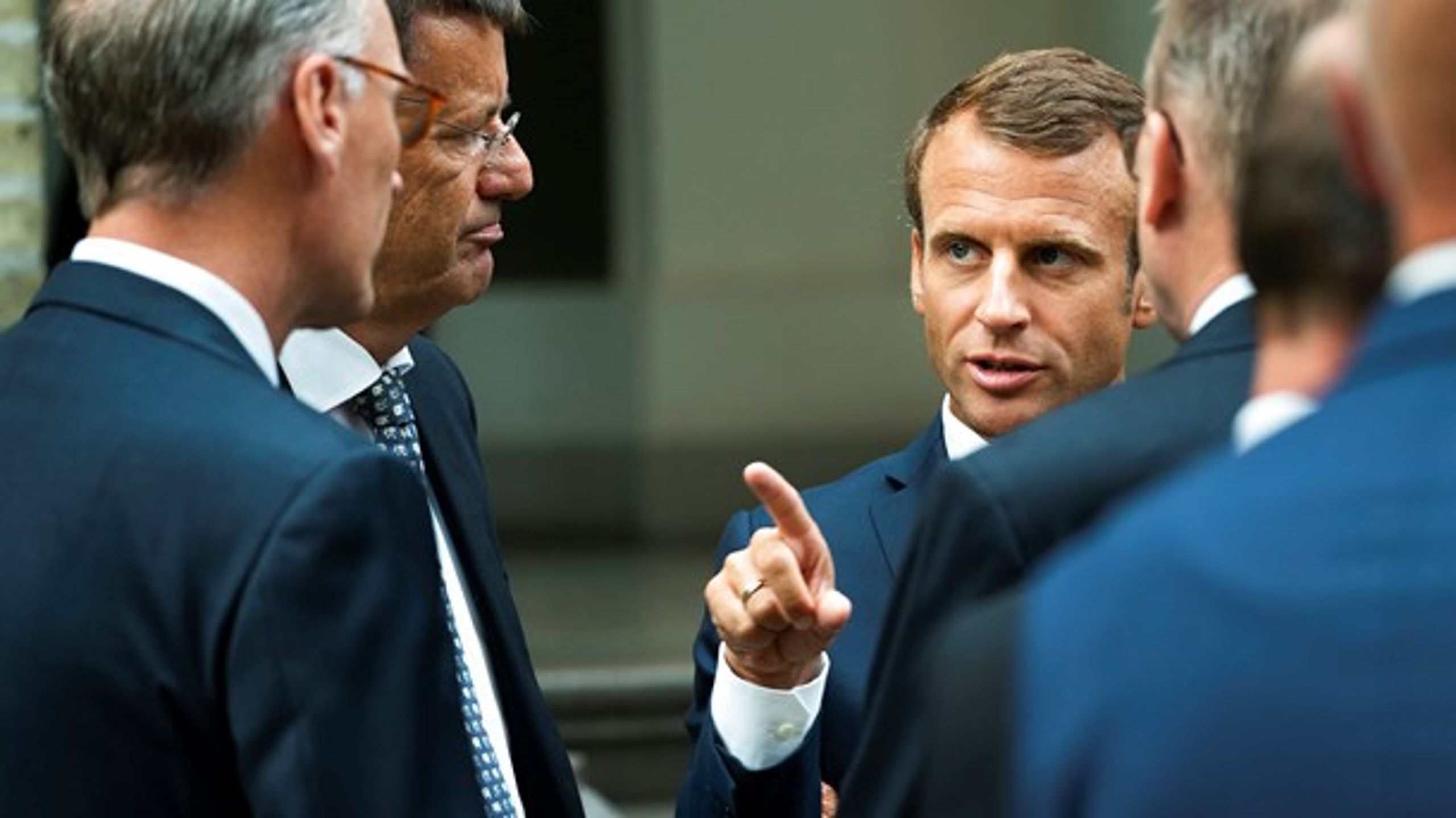 Den franske præsident&nbsp;Emmanuel Macron på besøg i Danmark.