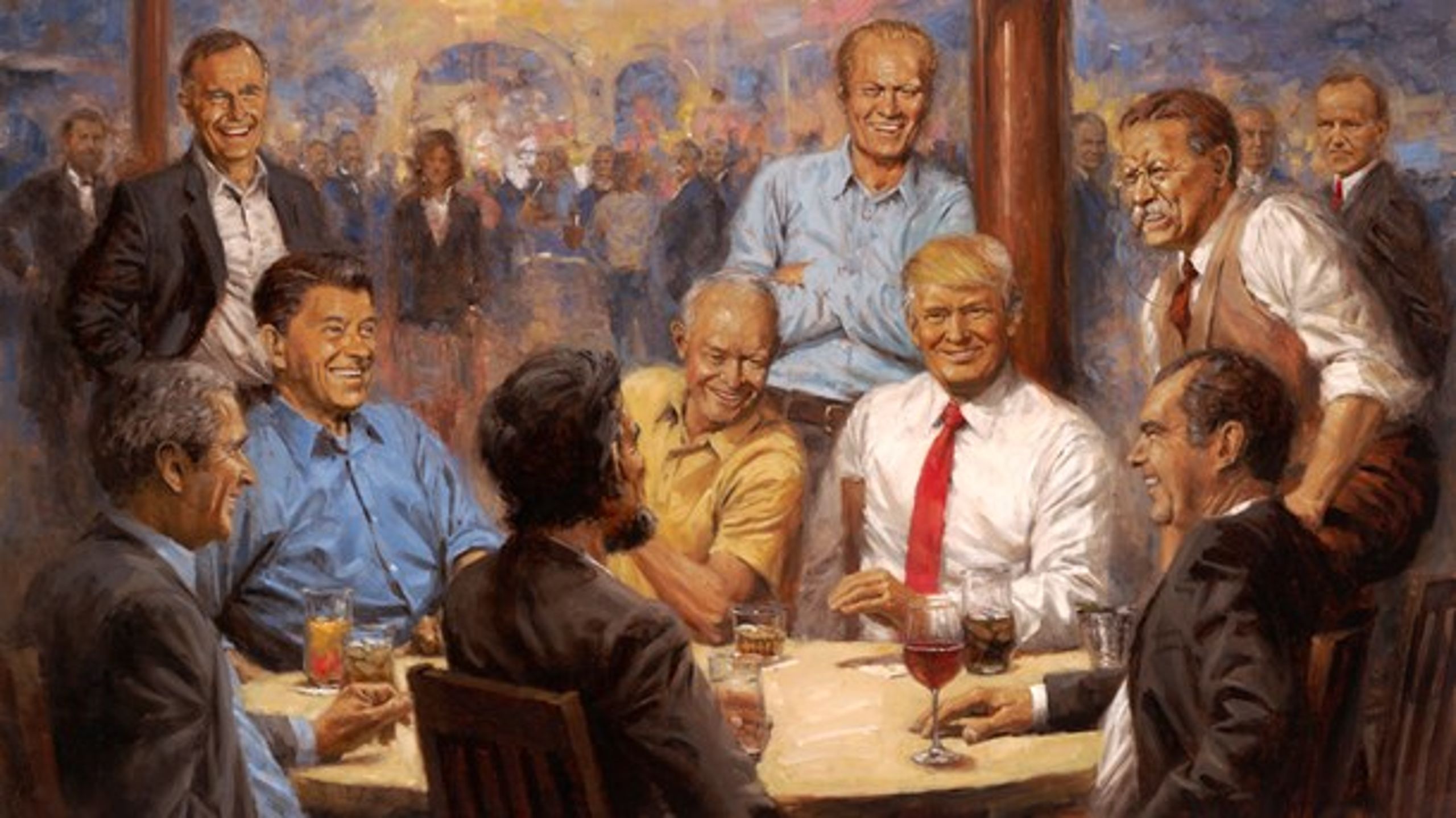 'The Republican Club' malet af den amerikanske kunstner Andy Thomas.&nbsp;