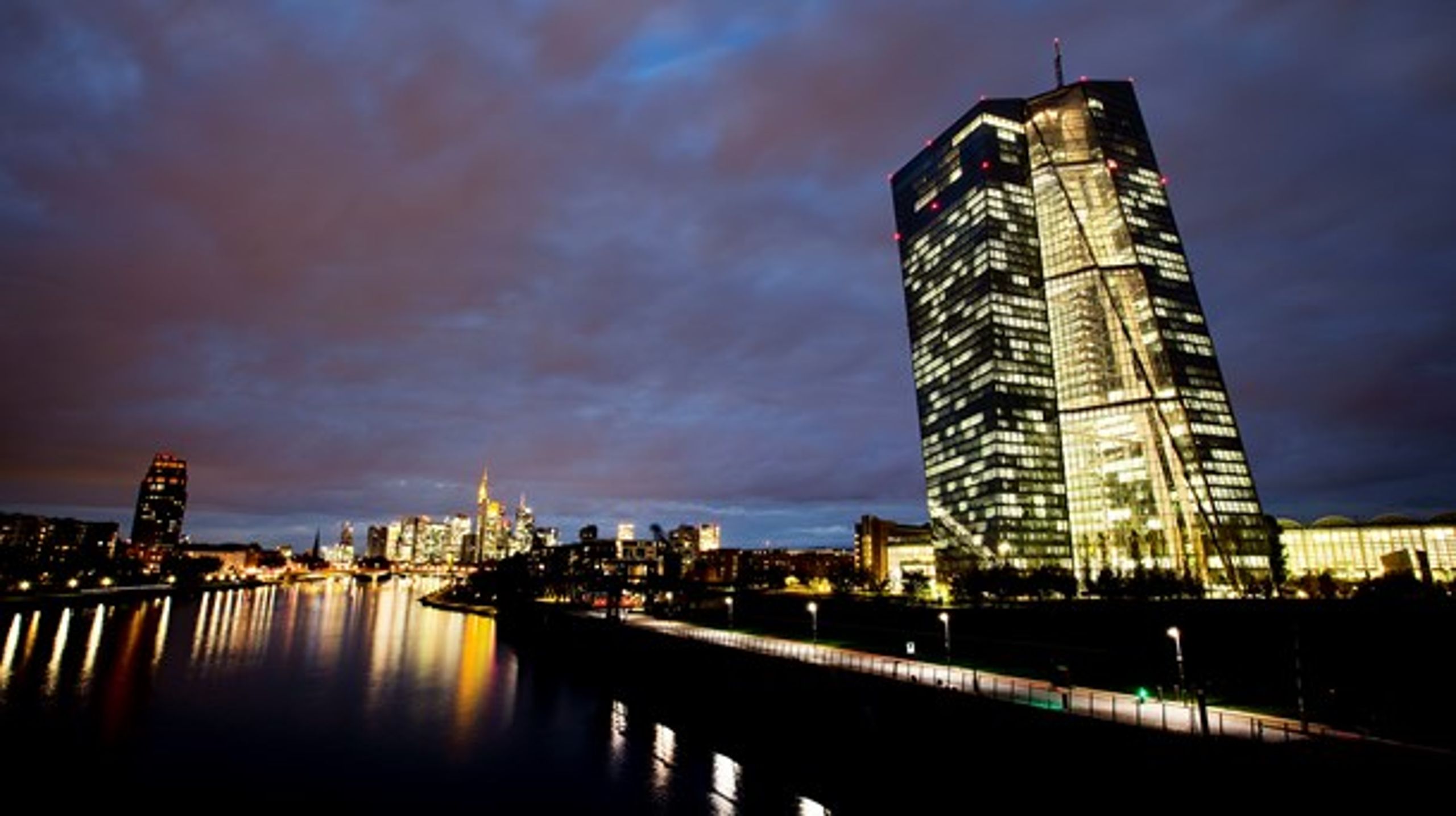 Den Europæiske Centralbank i Frankfurt.