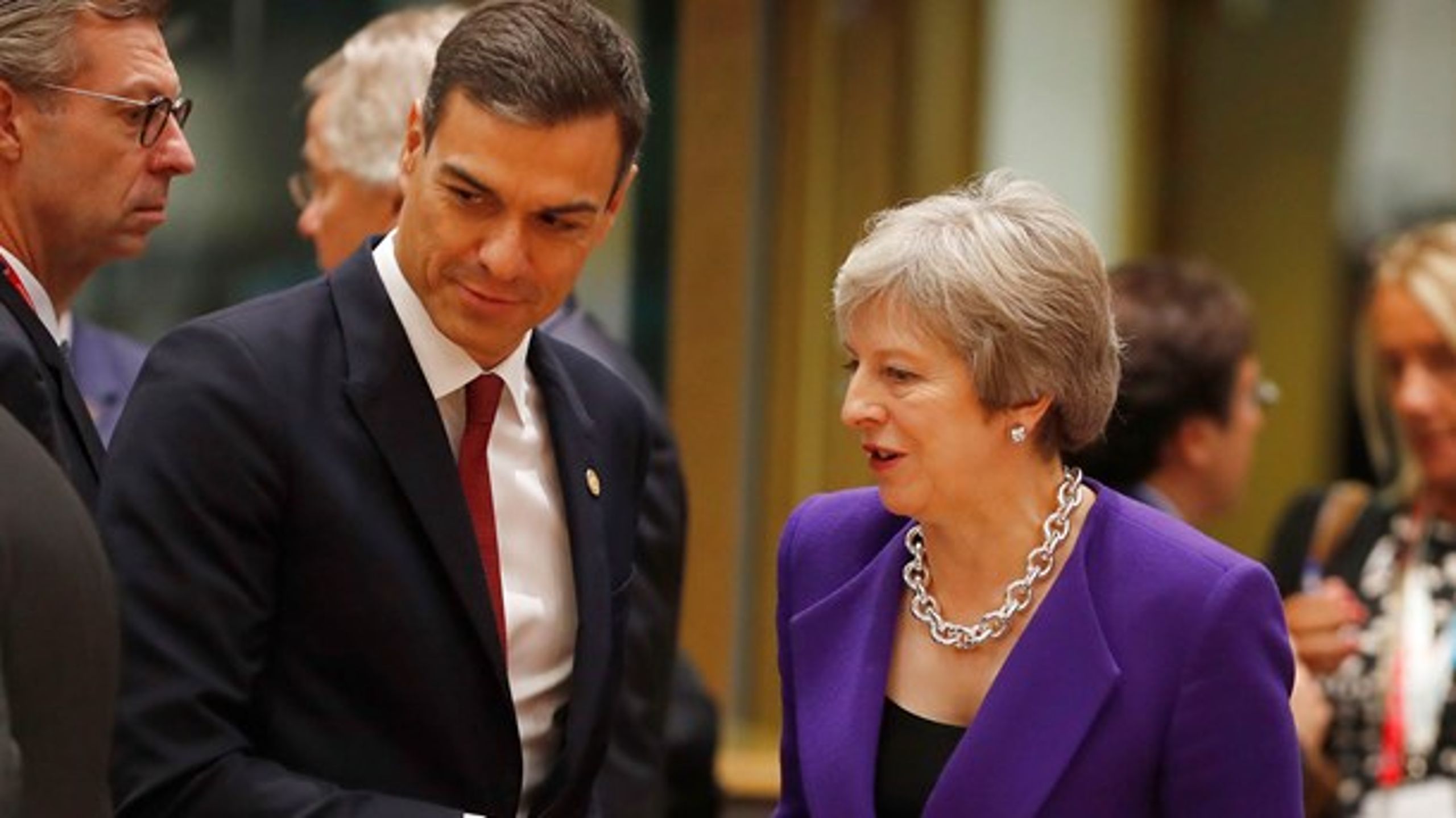 Et Brexit-topmøde i weekenden trues af uenighed mellem den spanske premierminister, Pedro Sanchéz, og den britiske premierminister, Theresa May, om Gibraltar.