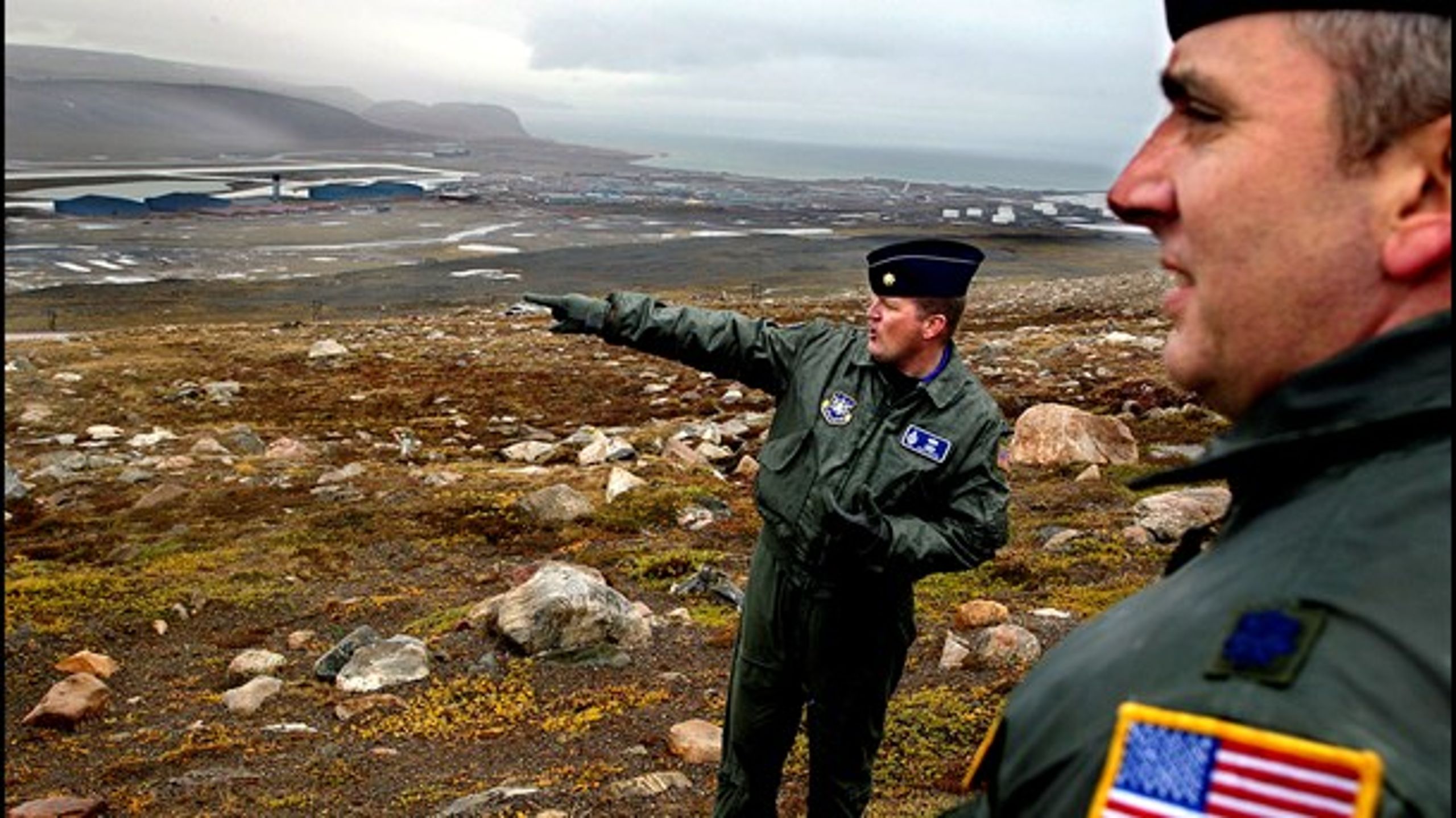 Amerikanere på Thulebasen. Grønland er i fare for at blive kastebold mellem stormagterne i en ny kold krig, skriver forfatteren.&nbsp;