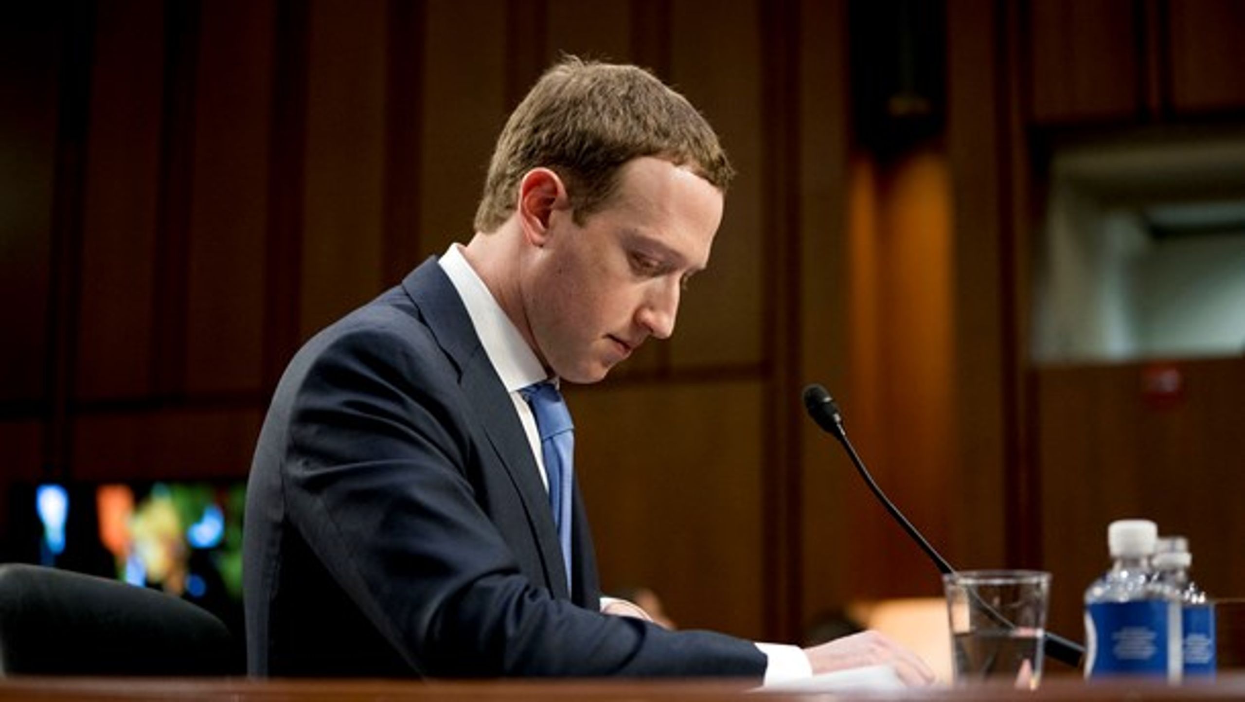 Facebooks stifter, Mark Zuckerberg, til høring i april om Cambrigde Analytica-skandalen, der var med til at præge digital-debatten i 2018.