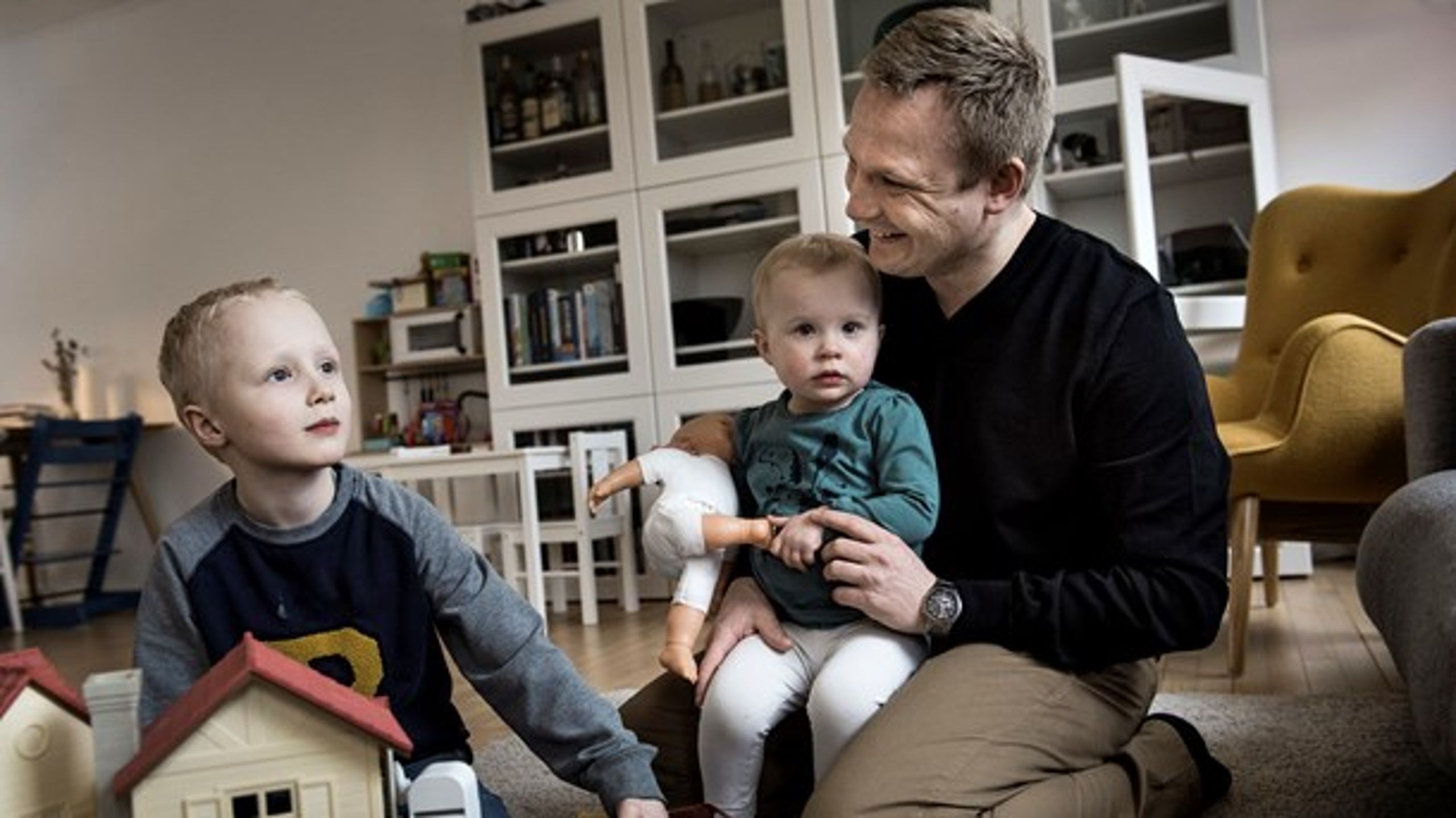 Danske fædre får med nye EU-regler krav på fire måneders forældreorlov, hvoraf to skal være betalt. (Foto: Thomas Lekfeldt/Ritzau Scanpix).<br>