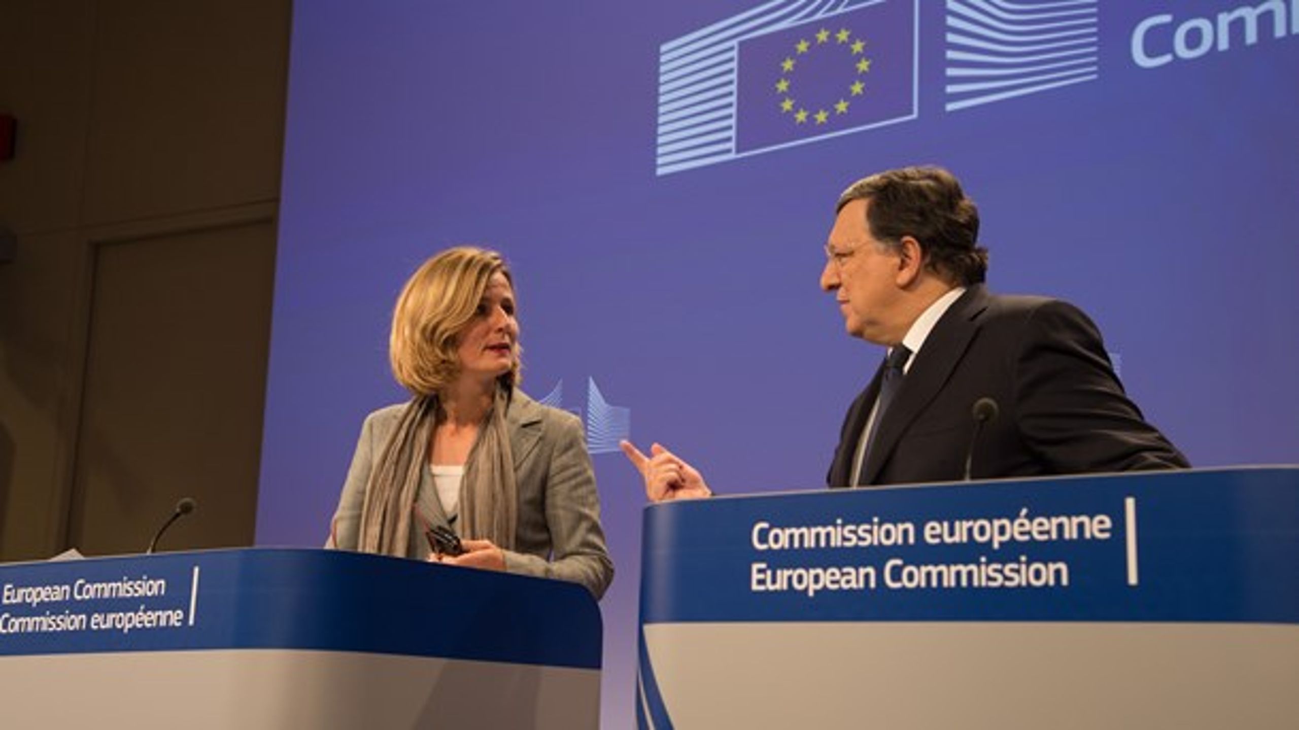 Pia Ahrenkilde Hansen (tv) er udnævnt som generaldirektør for kommunikation i EU-Kommissionen.